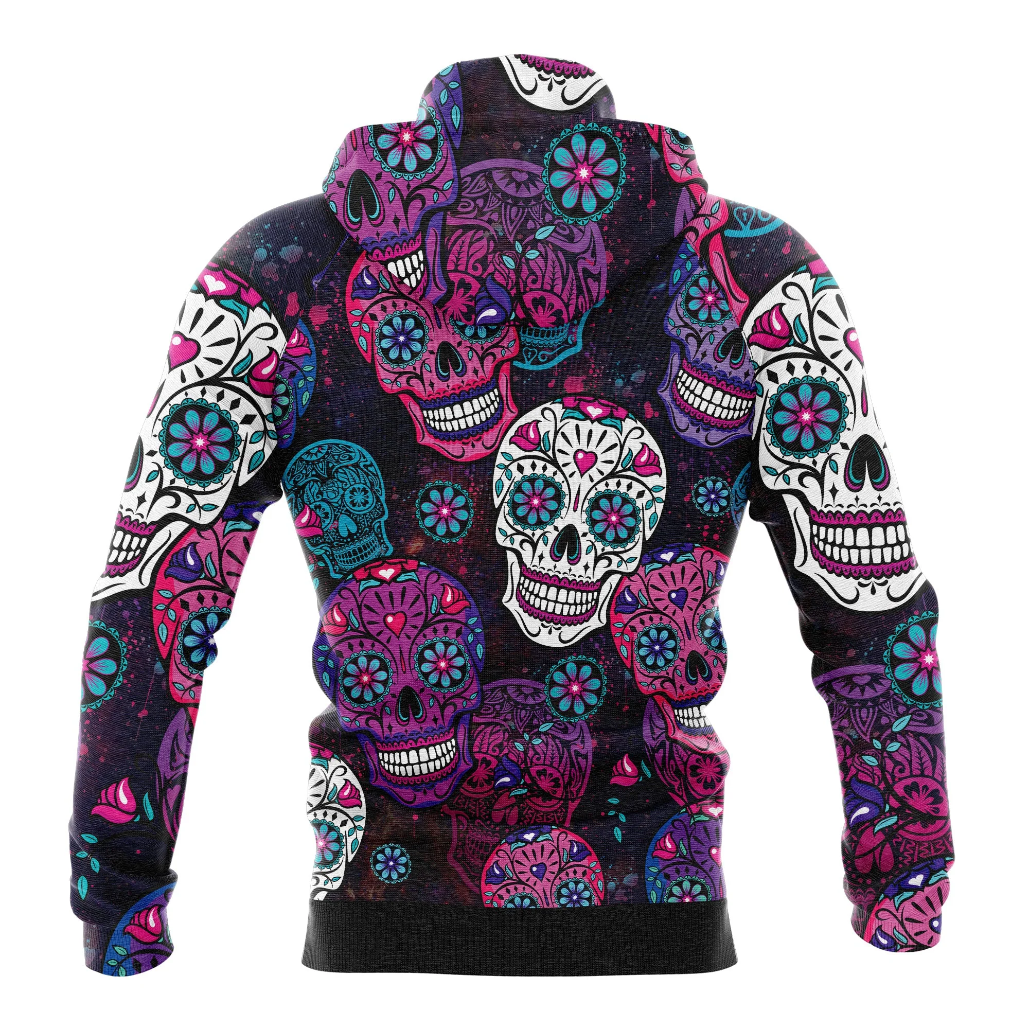 Sugar Skull Christmas Pullover Premium Hoodie, Perfect Outfit For Men And Women On Christmas New Year Autumn Winter - Image 2