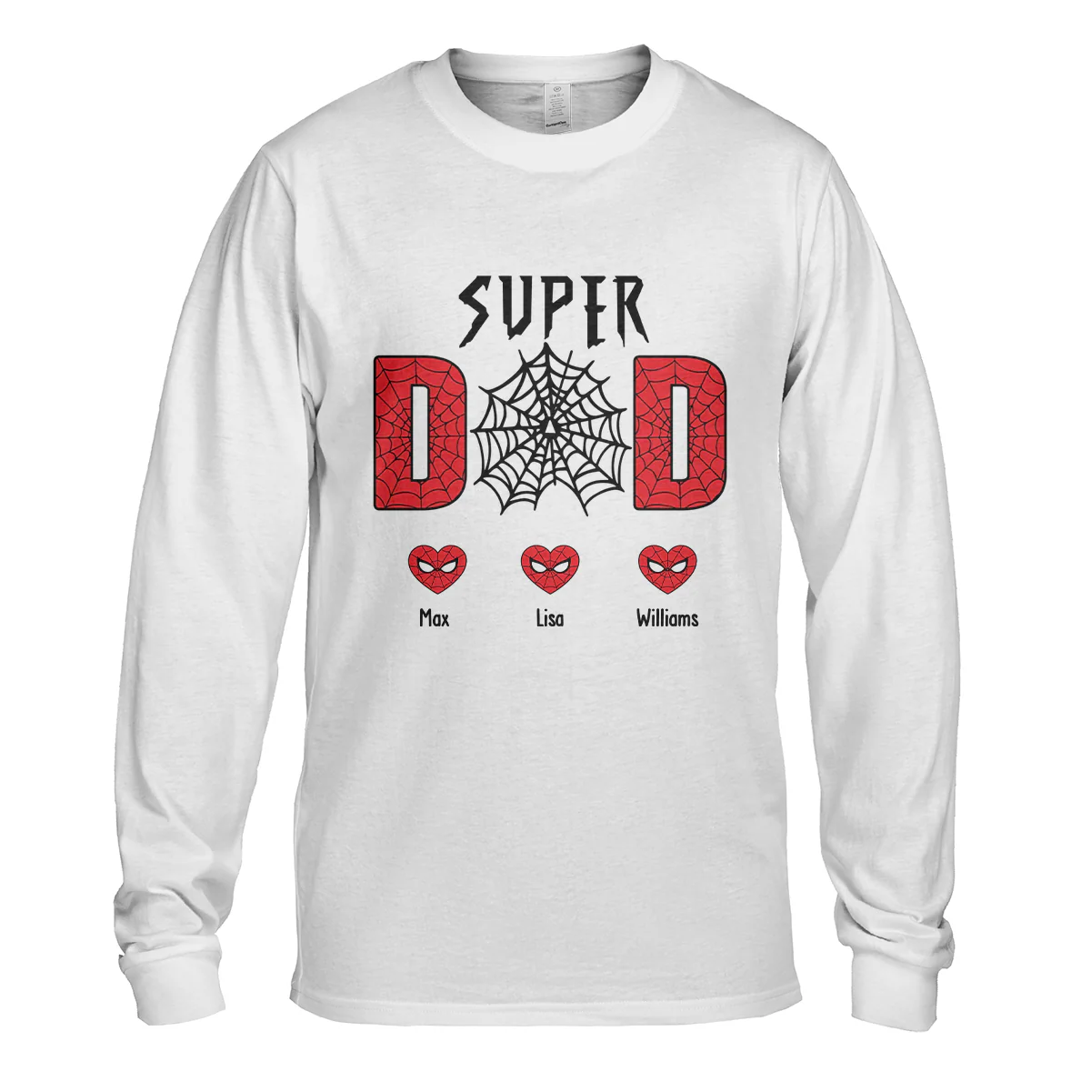 Super Dad Spider - Personalized Father's Day Shirts with Kids Name Shirt, Unique Gift for Dad - Image 6