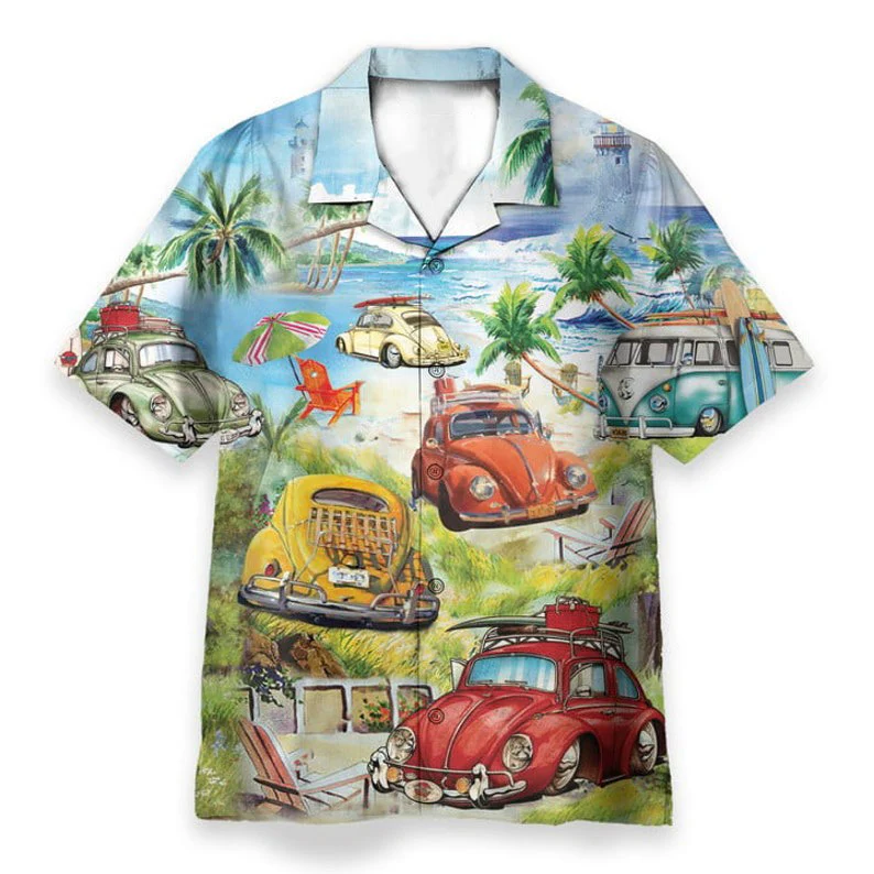 Surf Car Hawaiian Shirt - Perfect Gift For Friends, Family - Image 2