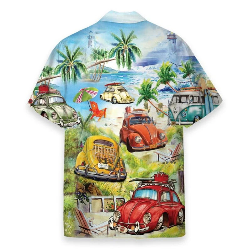 Surf Car Hawaiian Shirt - Perfect Gift For Friends, Family - Image 3