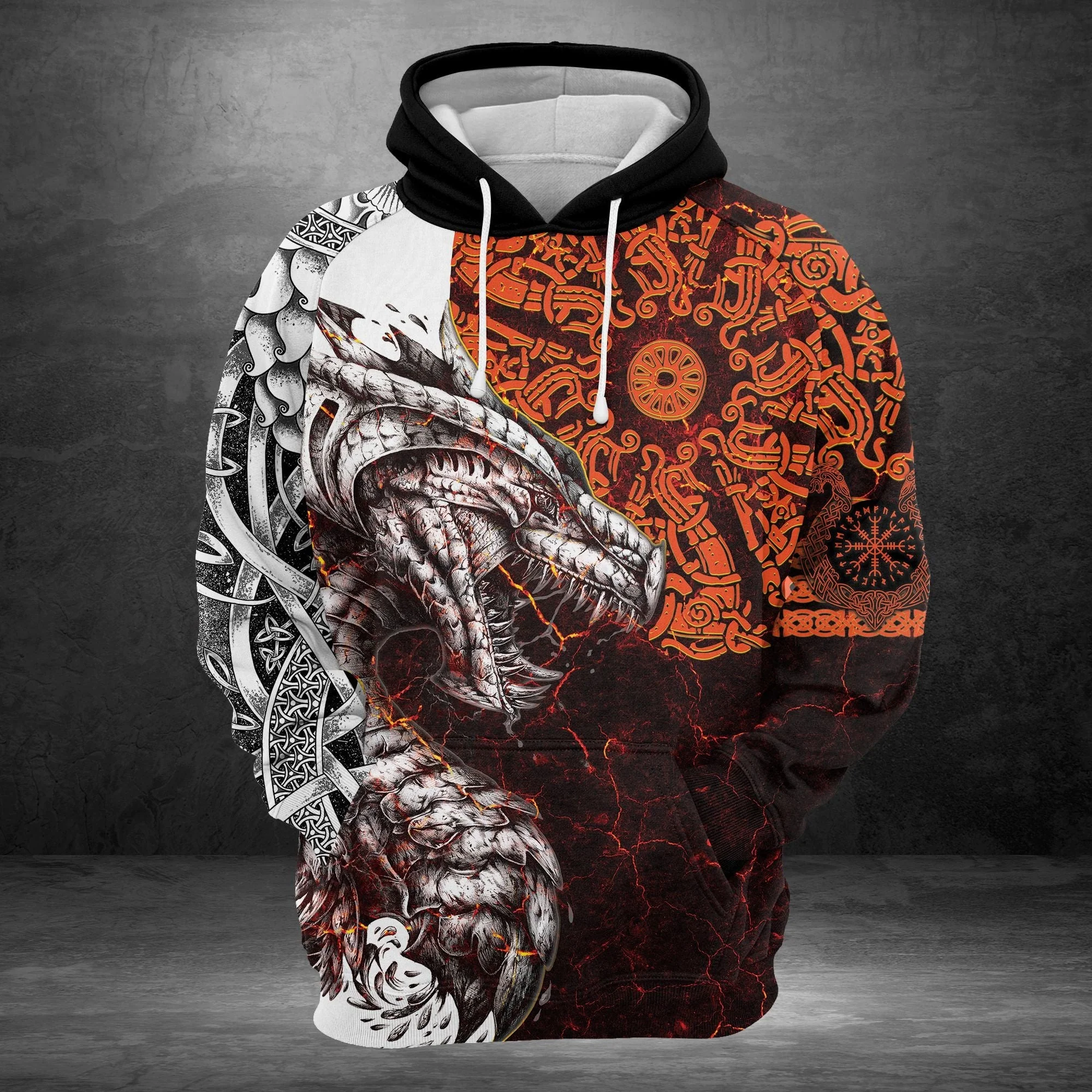 Tattoo Dragon Pullover Premium Hoodie, Perfect Outfit For Men And Women On Christmas New Year Autumn Winter - Image 2