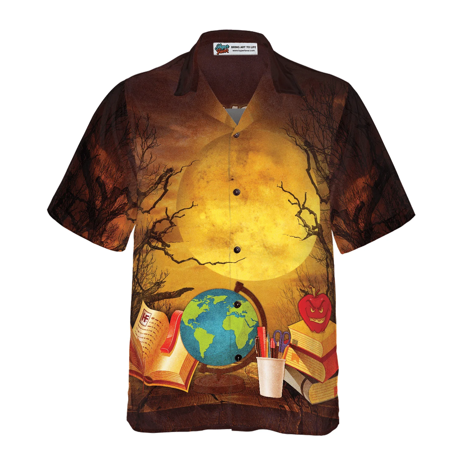 Teacher Hawaiian Shirt, Halloween, This Is My Scary Teacher Costume Aloha Shirt For Men - Perfect Gift For Teacher, Husband, Boyfriend, Friend, Family - Image 3