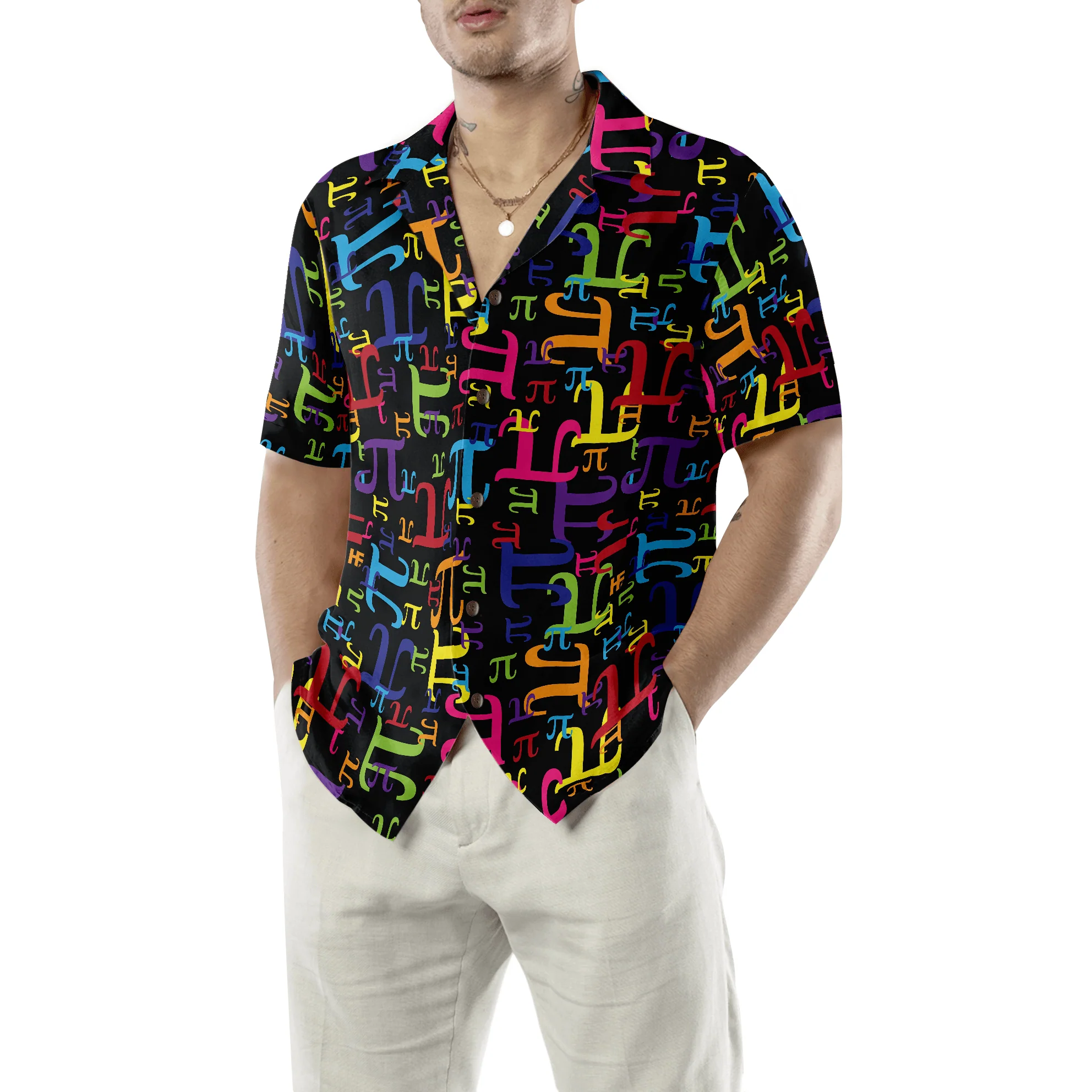 Teacher Hawaiian Shirt, Pieces Of Pi Math Teacher Aloha Shirt For Men And Women - Perfect Gift For Teacher, Husband, Boyfriend, Friend, Family - Image 5