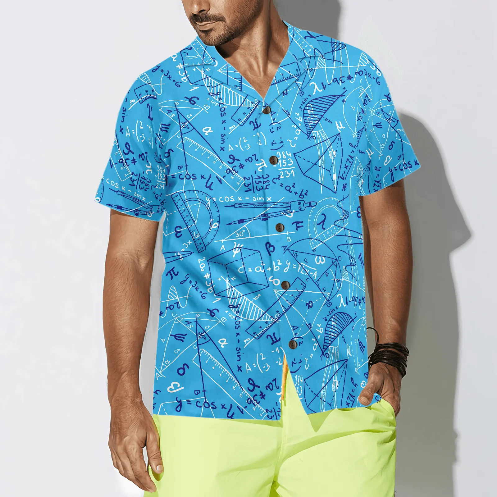 Teacher Hawaiian Shirt, Proud To Be A Math Teacher Aloha Shirt For Men And Women - Perfect Gift For Teacher, Husband, Boyfriend, Friend, Family - Image 4