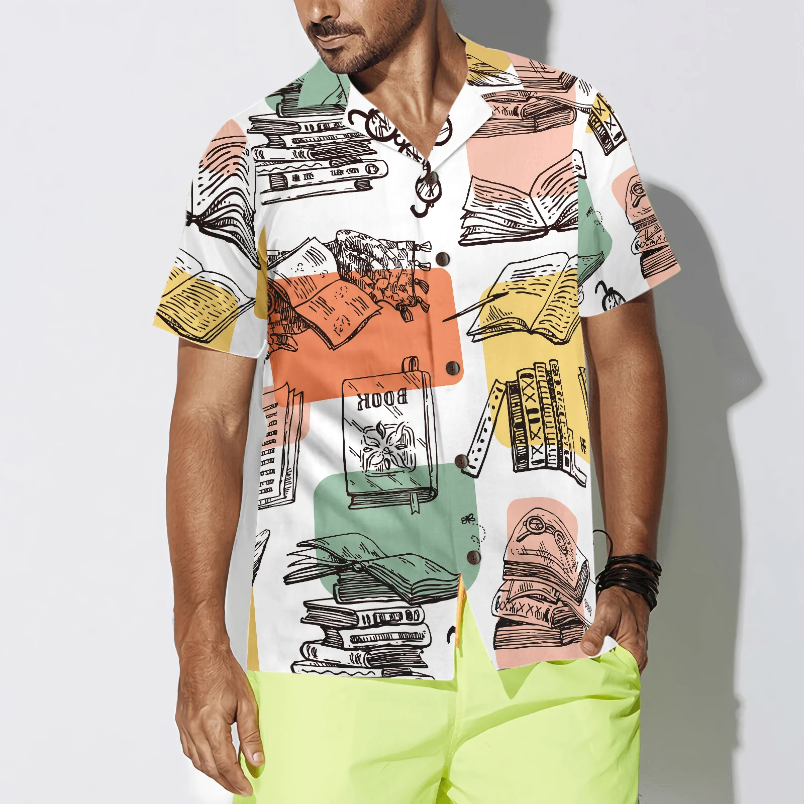Teacher Hawaiian Shirt, Teacher Knowledge Book Aloha Shirt For Men And Women - Perfect Gift For Teacher, Husband, Boyfriend, Friend, Family - Image 4