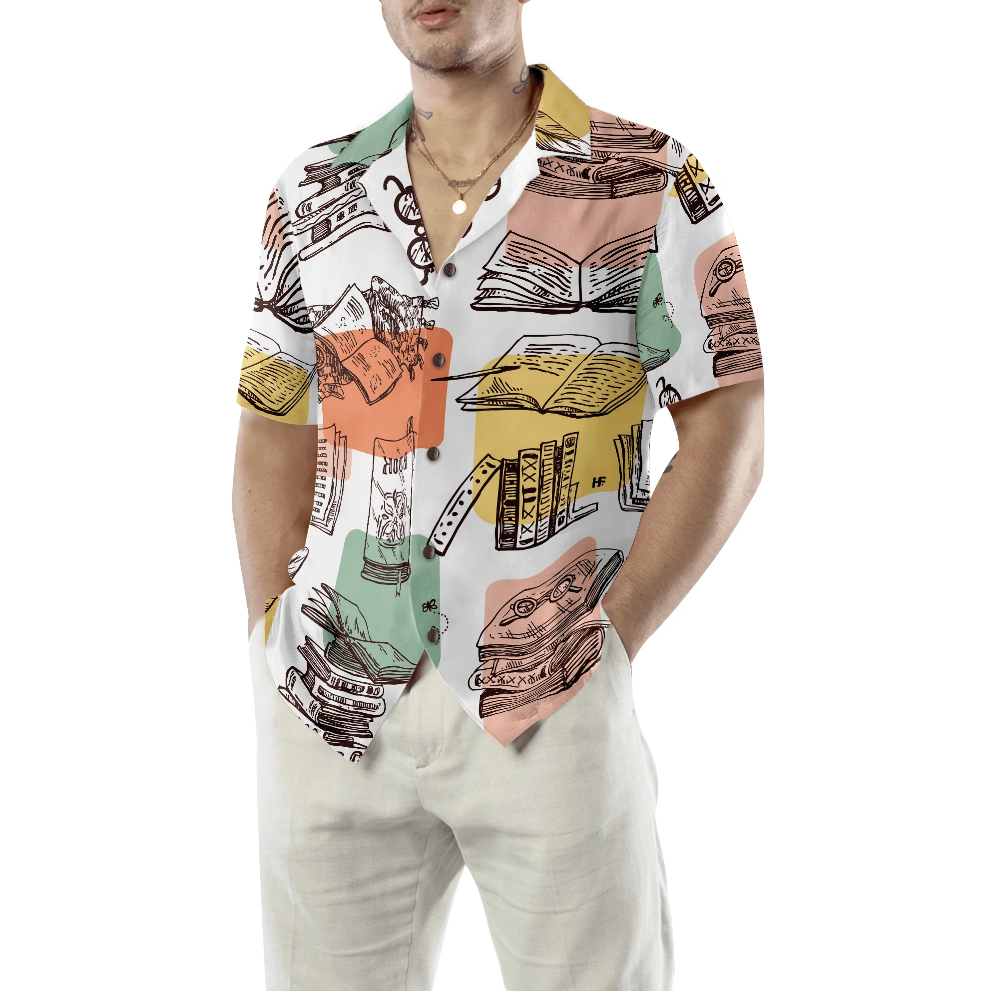 Teacher Hawaiian Shirt, Teacher Knowledge Book Aloha Shirt For Men And Women - Perfect Gift For Teacher, Husband, Boyfriend, Friend, Family - Image 5