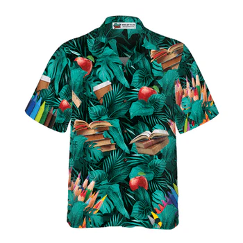 Teacher Hawaiian Shirt, Tropical Leaves Teacher Aloha Shirt For Men And Women - Perfect Gift For Teacher, Husband, Boyfriend, Friend, Family - Image 4