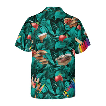 Teacher Hawaiian Shirt, Tropical Leaves Teacher Aloha Shirt For Men And Women - Perfect Gift For Teacher, Husband, Boyfriend, Friend, Family - Image 5