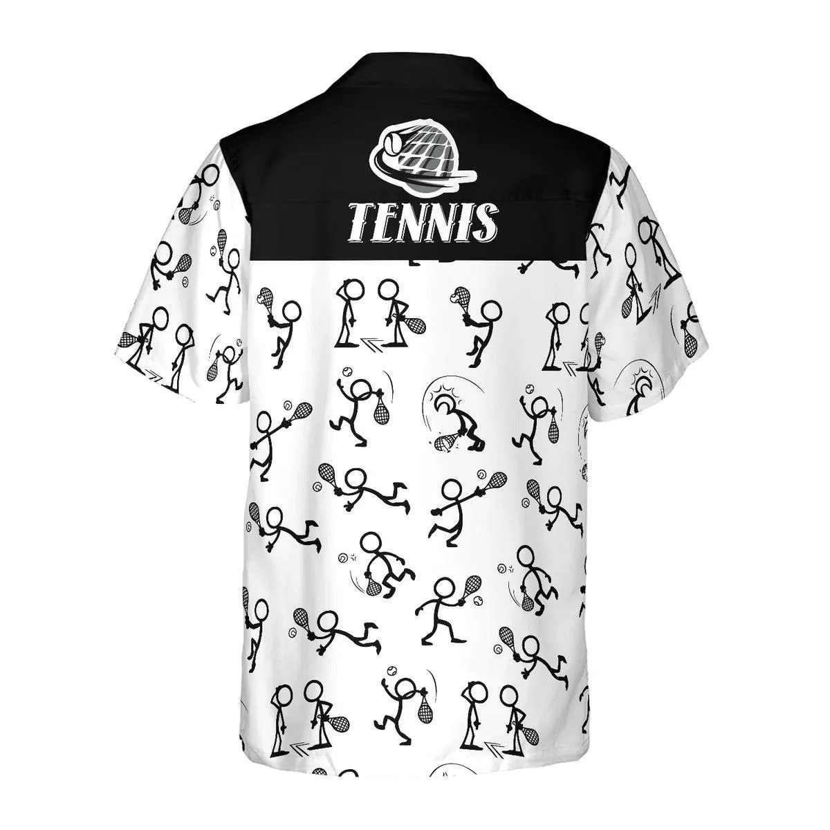 Tennis Aloha Hawaiian Shirt, Stick Figures Tennis Aloha Shirt, Tennis Hawaiian Shirt For Summer - Perfect Gift For Men, Women, Tennis Lover, Friend - Image 3