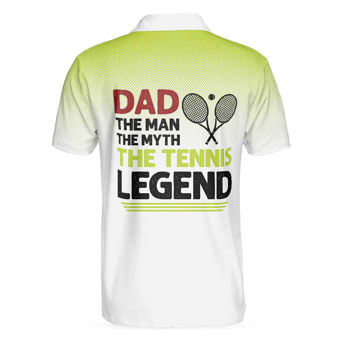 Tennis Men Polo Shirt, Dad The Man The Myth The Tennis Legend Polo shirts, Unique Tennis Gifts For Dad, Tennis Lovers And Players, Father's Day - Image 2