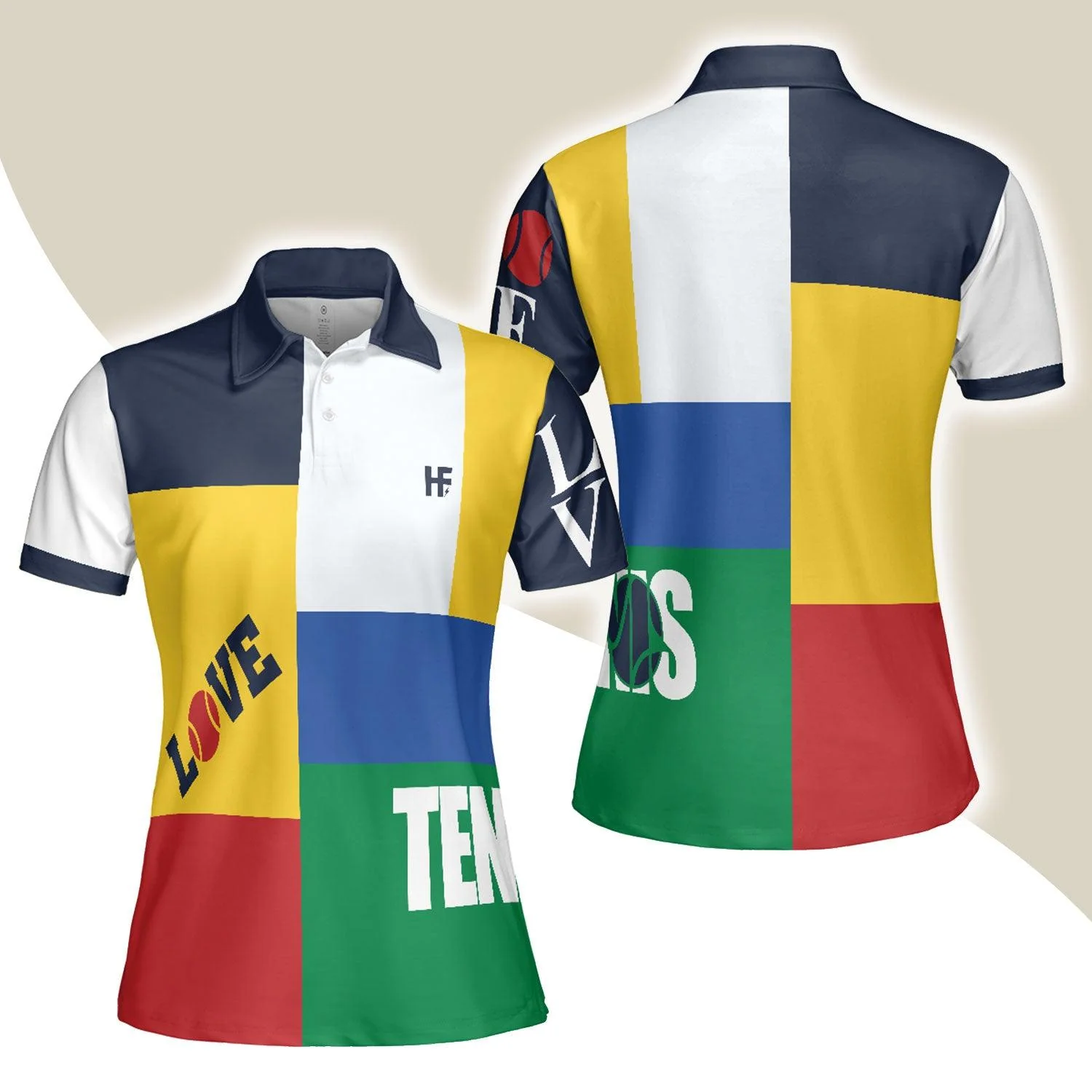 Tennis Women Polo Shirt, Color-Blocked Tennis Women Polo Shirts, Gift For Tennis Players, Tennis Lovers, Ladies, Tennis Tournament, Tennis Club