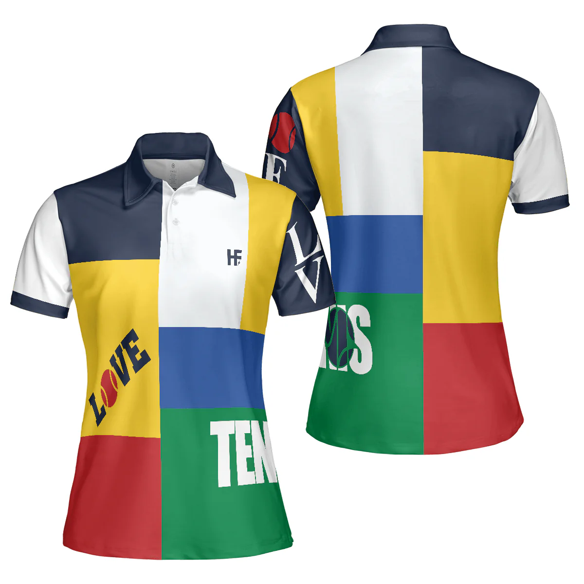 Tennis Women Polo Shirt, Color-Blocked Tennis Women Polo Shirts, Gift For Tennis Players, Tennis Lovers, Ladies, Tennis Tournament, Tennis Club - Image 2