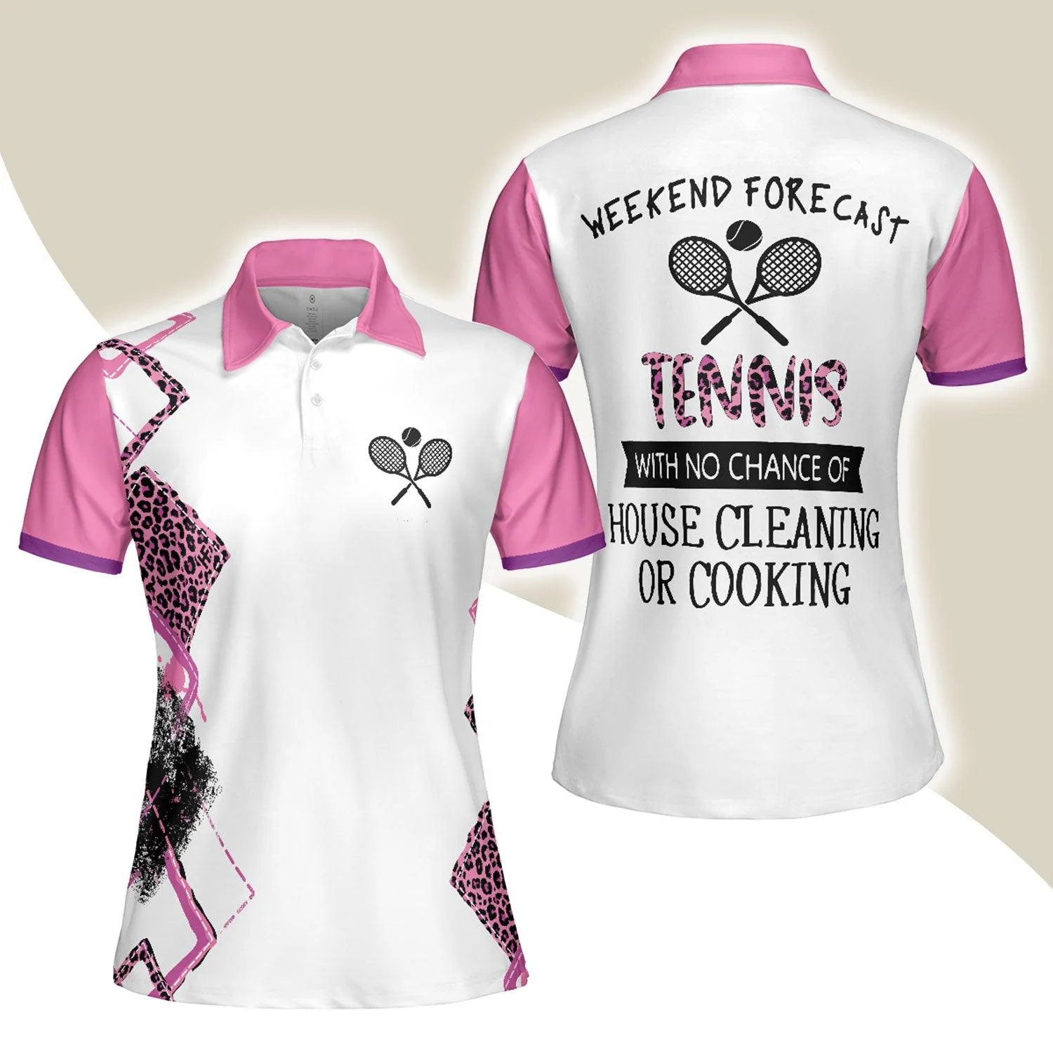 Tennis Women Polo Shirt, Tennis With No Chance Of House Cleaning Or Cooking Women Polo Shirt - Best Tennis Shirt For Ladies, Tennis Lovers