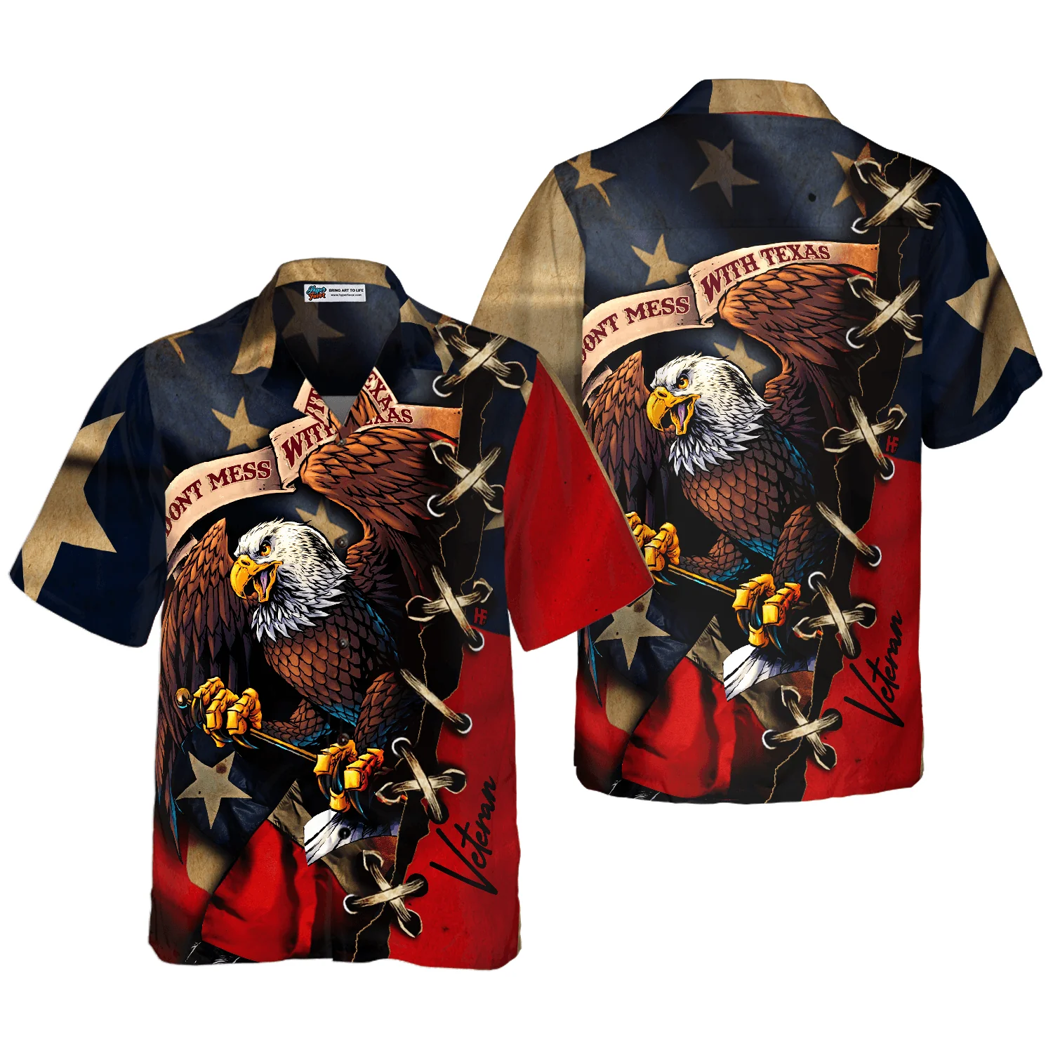 Texas Flag Eagle Custom Name Hawaiian Shirt, Personalized Name Don't Mess With Texas, Proud Texas, Summer Aloha Shirt Perfect Gift For Men Women