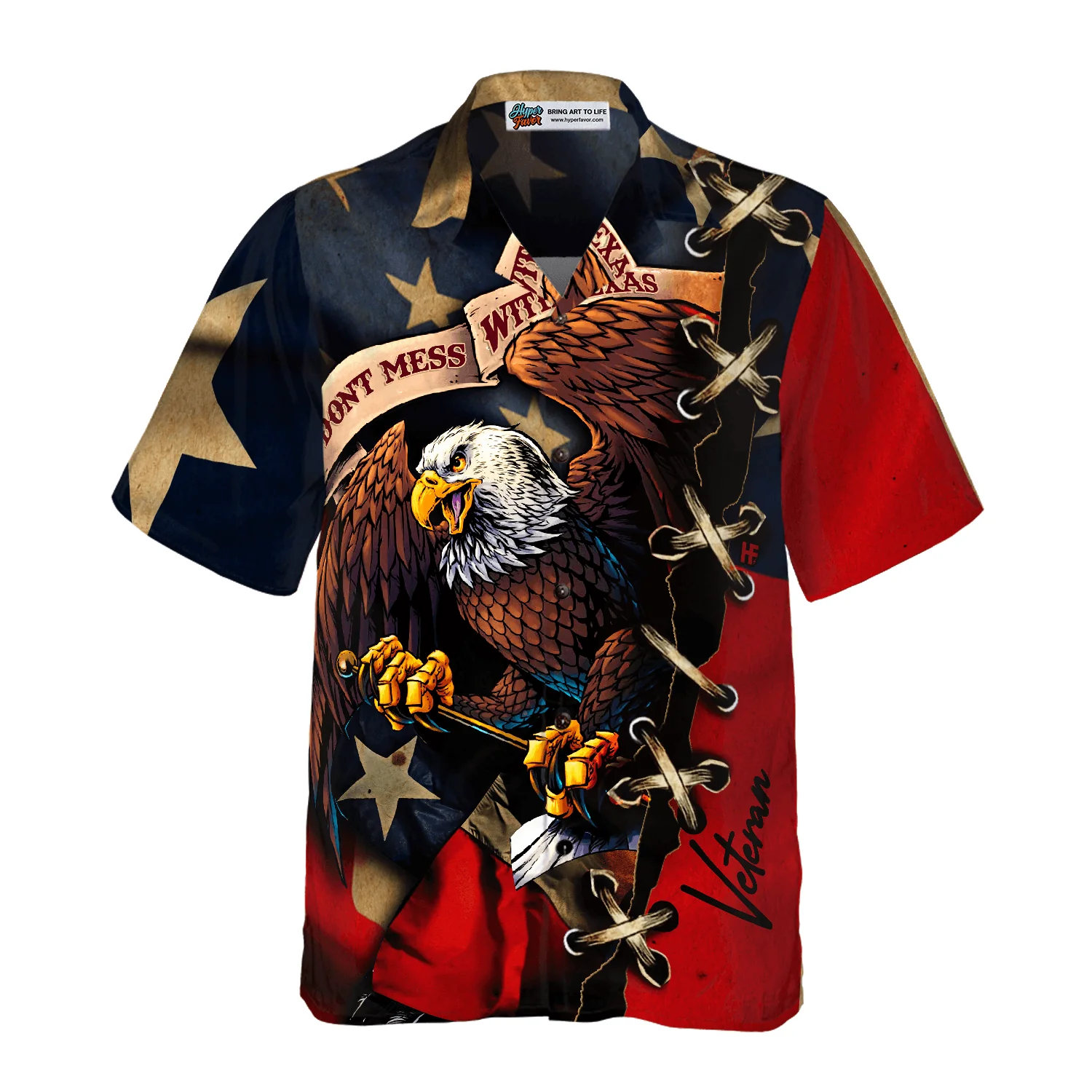 Texas Flag Eagle Custom Name Hawaiian Shirt, Personalized Name Don't Mess With Texas, Proud Texas, Summer Aloha Shirt Perfect Gift For Men Women - Image 4
