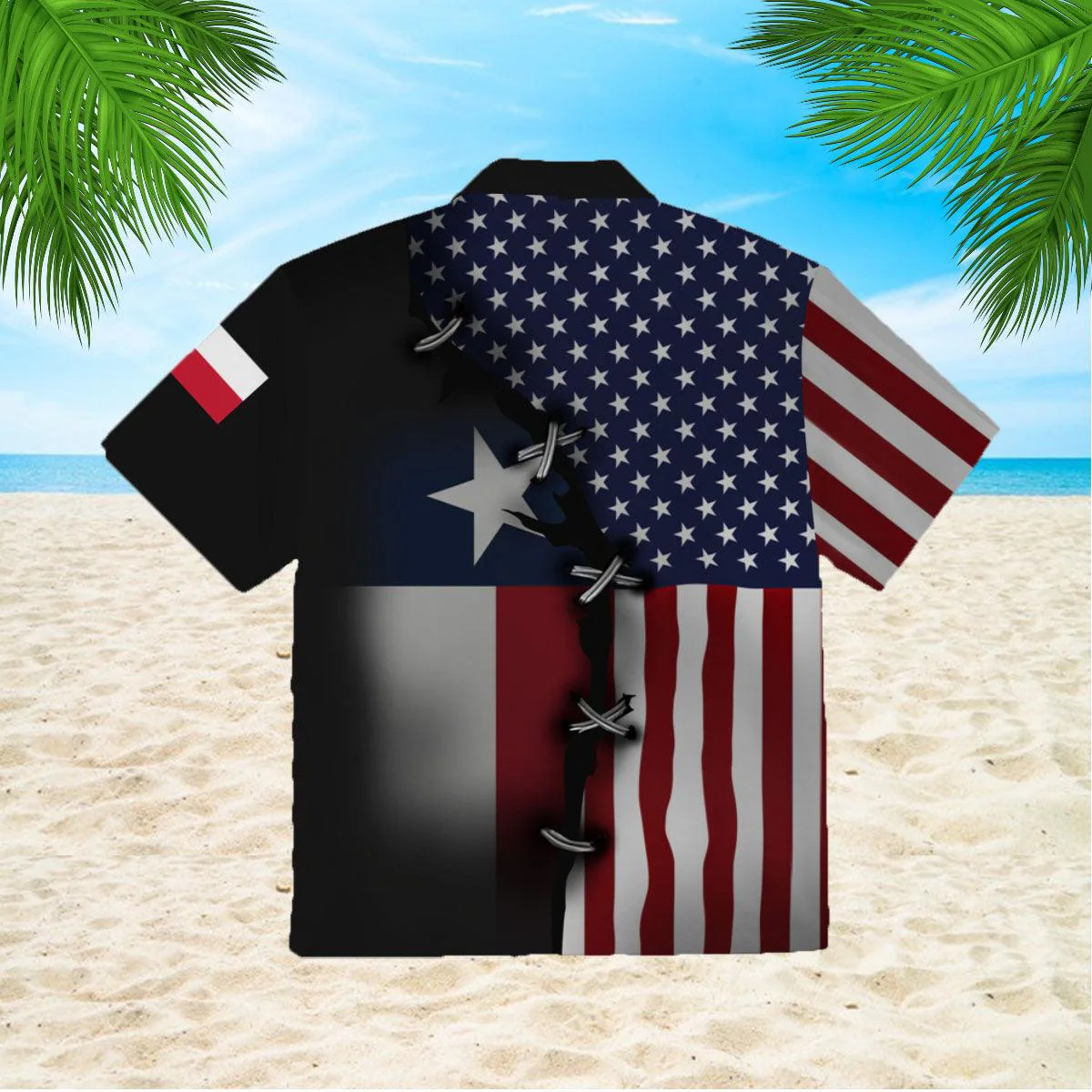 Texas Flag With American Flag Aloha Hawaiian Shirts For Men Women, 4th July Gift For Summer, Friend, Family, Texas Proud, Patriot,  Independence Day - Image 3