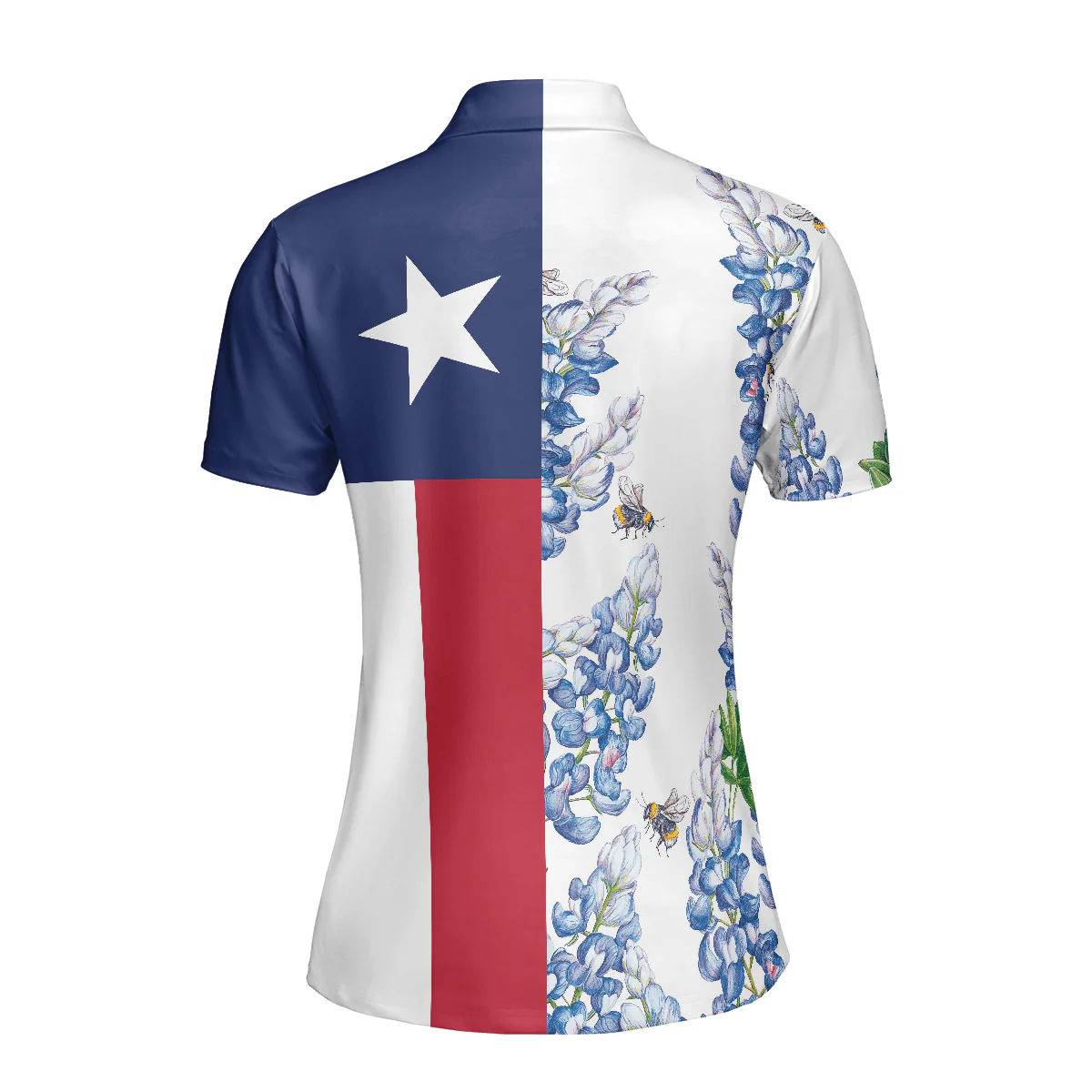 Texas Flag Women Polo Shirt, Texas Proud Bee Bluebonnet Women Polo Shirts, Perfect Gift For Female, Ladies, Girls - Image 3