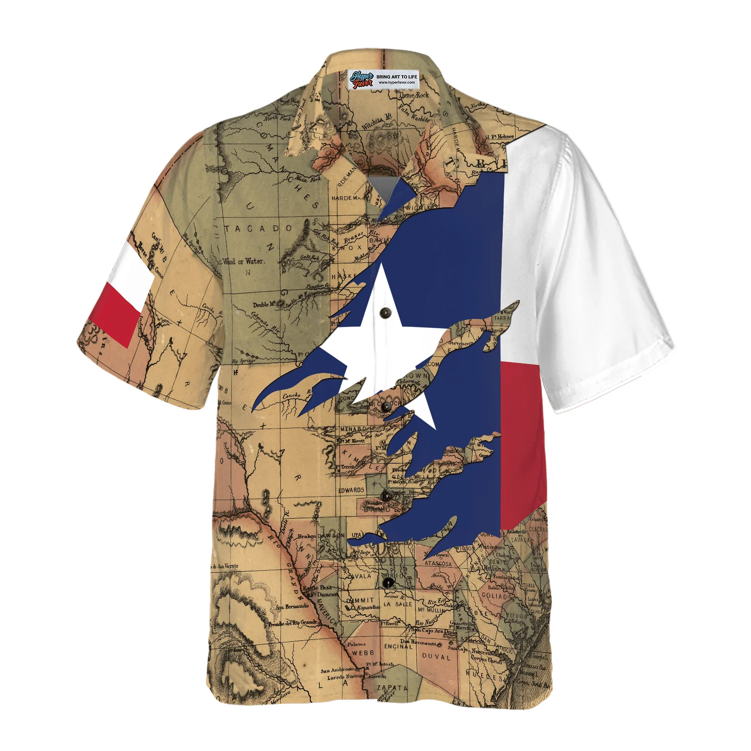 Texas Hawaiian Shirt, Patriotic Texas, Texas Flag Shirt, Proud Texas Map Pattern, Summer Aloha Shirt Perfect Unique Gift For Men Women - Image 3