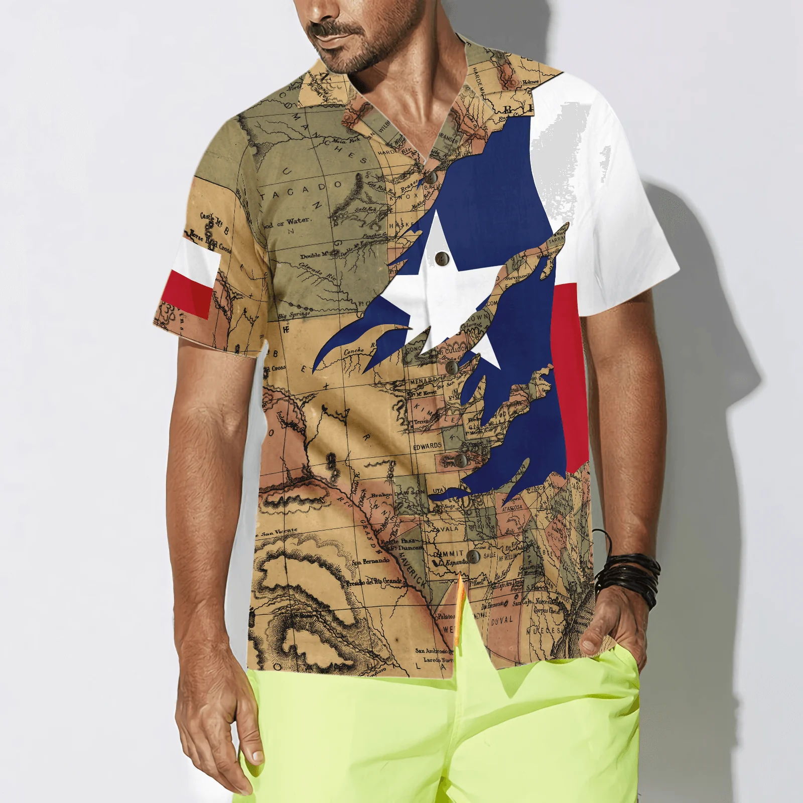 Texas Hawaiian Shirt, Patriotic Texas, Texas Flag Shirt, Proud Texas Map Pattern, Summer Aloha Shirt Perfect Unique Gift For Men Women - Image 4
