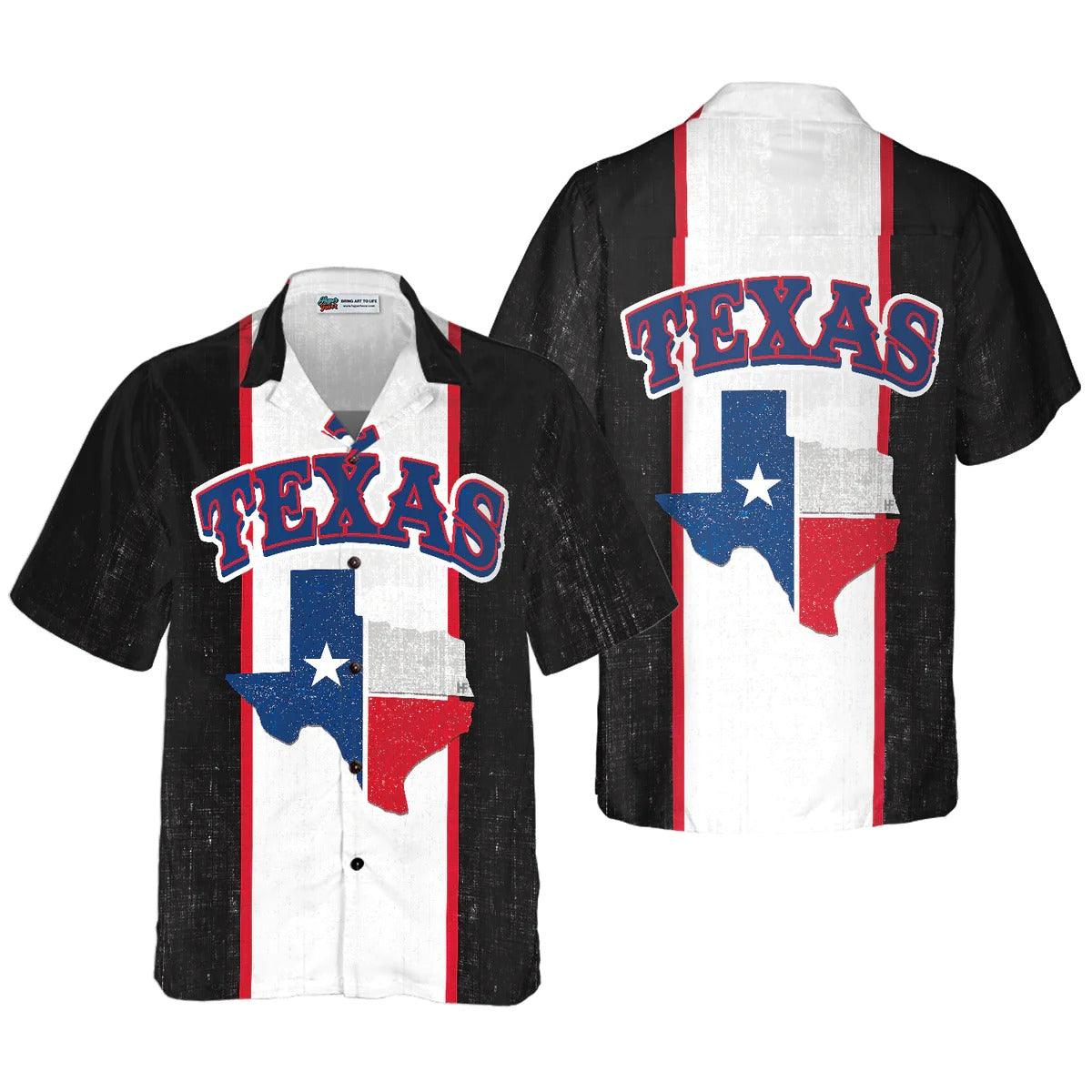 Texas Map Hawaiian Shirt, Texas Flag Pattern Aloha Hawaiian Shirt, State Of Texas Map Hawaiian Shirt For Summer - Perfect Gift For Men, Women, Friend