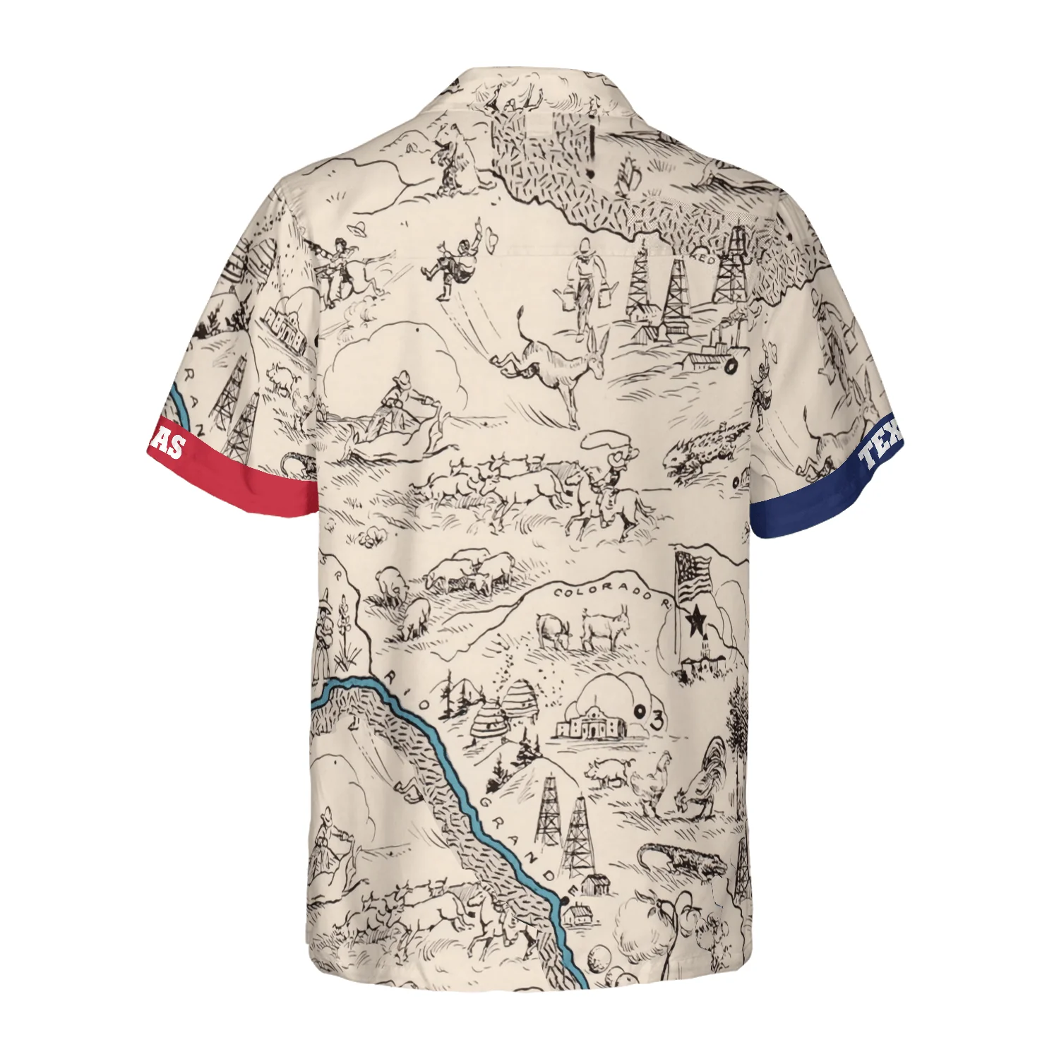 Texas State Map Texas Flag Hawaiian Shirt, Colorful Summer Aloha Shirt For Men Women, Perfect Gift For Friend, Family, Husband, Wife, Texas Lovers - Image 3