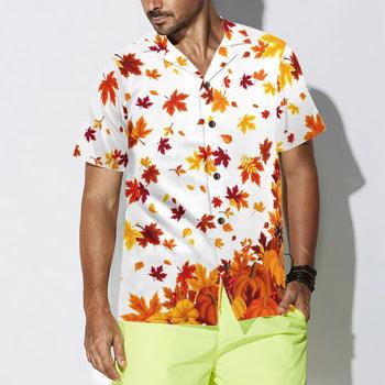 Thanksgiving Pumpkins And Autumn Leaves Hawaiian Shirt - Perfect Gift For Lover, Friend, Family - Image 2
