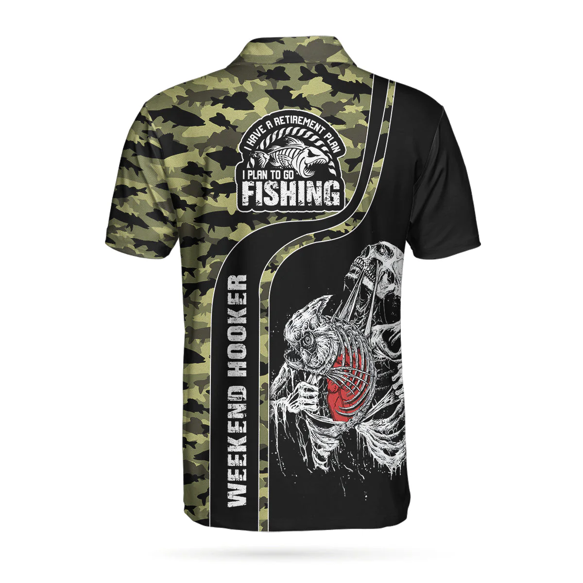 The Weekend Hooker With A Retirement Plan Custom Polo Shirt, Personalized Fishing Shirt For Men - Perfect Gift For Men - Image 4