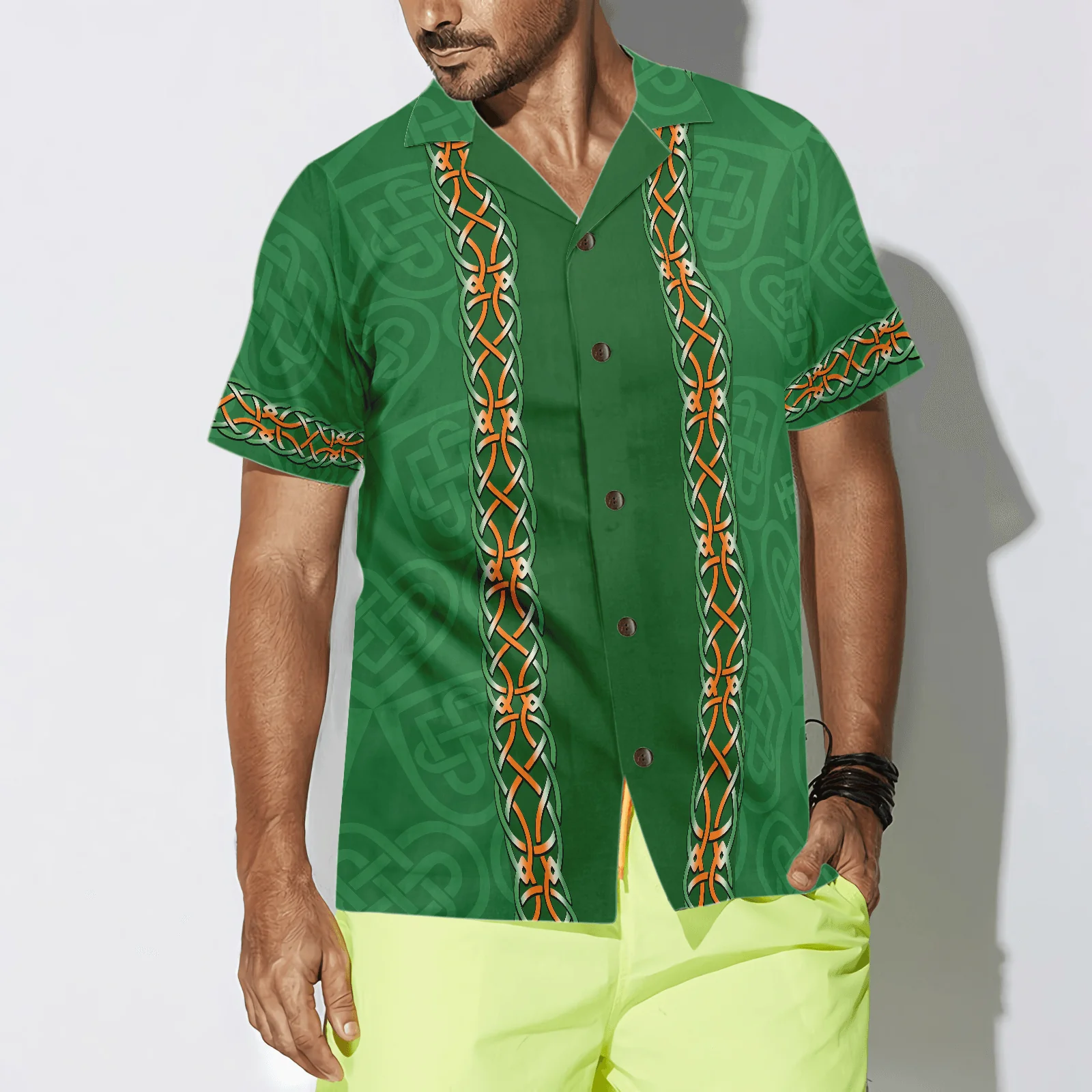 There’s A Little Bit Of Irish In Me Ireland Hawaiian Shirt, Colorful Summer Aloha Shirts For Men Women, Gift For Husband, Wife, Friend, Family - Image 4