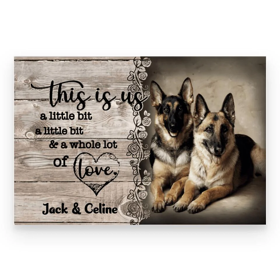 This is us a little bit dog love - Personalized Poster AMZ00002