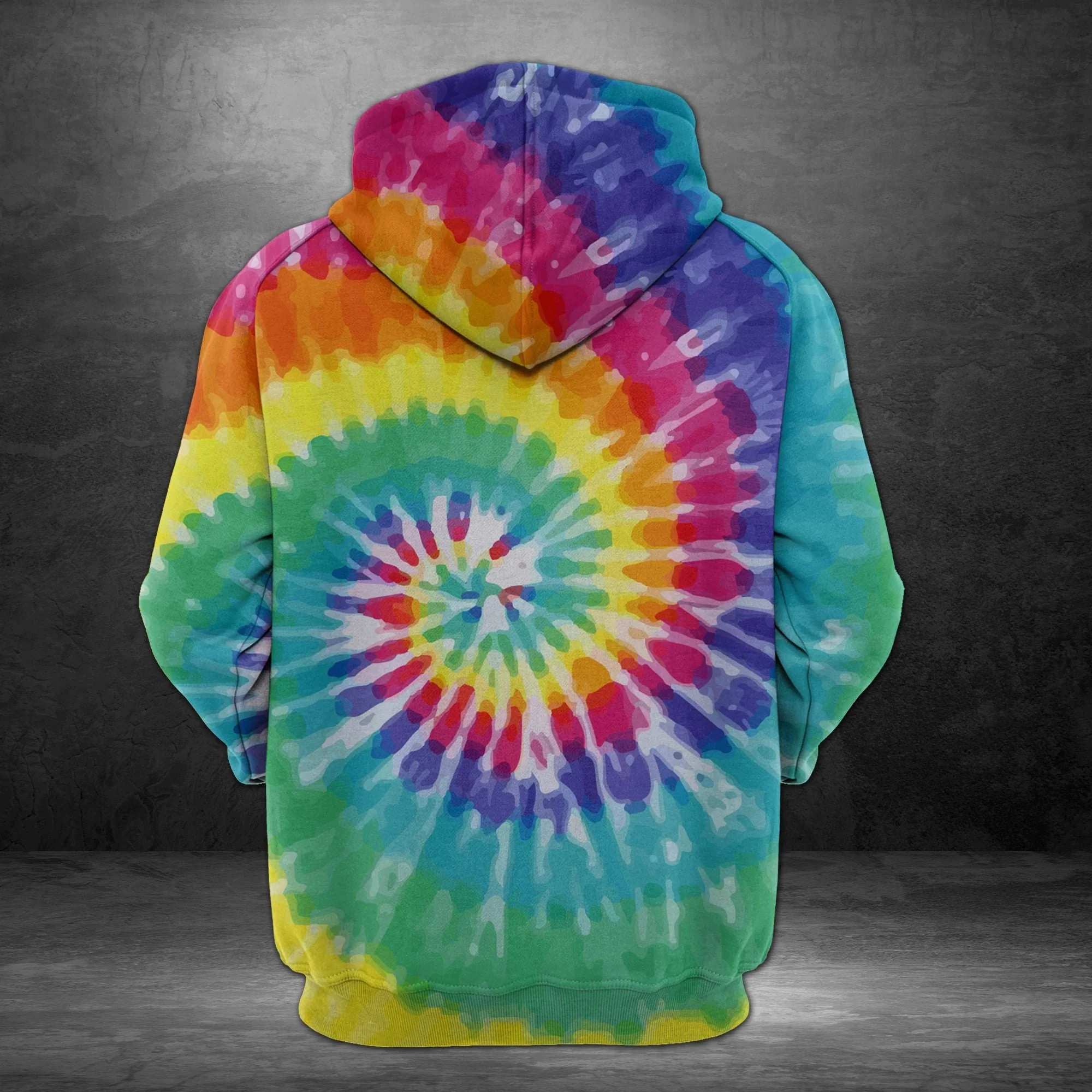 Tie Dye Pattern Pullover Premium Hoodie, Perfect Outfit For Men And Women On Christmas New Year Autumn Winter - Image 3