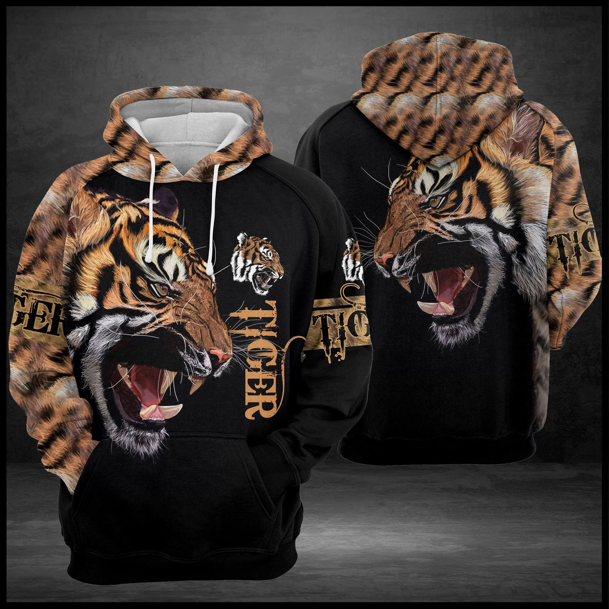Tiger Awesome Pullover Premium Hoodie, Perfect Outfit For Men And Women On Christmas New Year Autumn Winter - Image 2