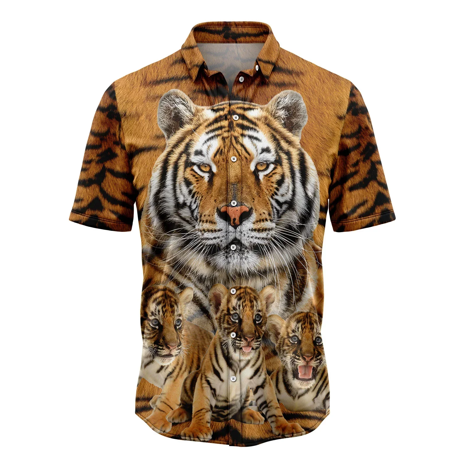 Tiger Hawaiian Shirt, Tiger Family Great Summer Aloha Shirt For Men Women - Perfect Gift For Husband, Boyfriend, Friend, Family, Wife - Image 2