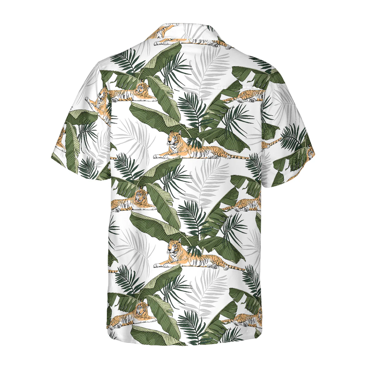 Tiger Hawaiian Shirt, Tropical Leaves, Tropical Tiger Aloha Shirt For Men - Perfect Gift For Husband, Boyfriend, Friend, Family - Image 4