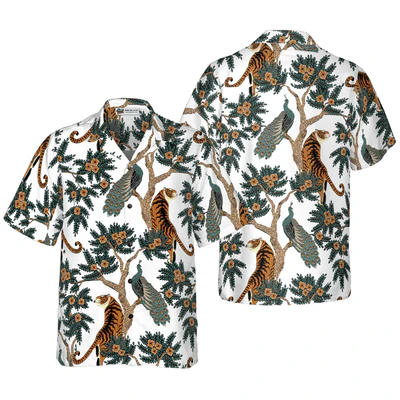 Tiger Hawaiian Shirt, Tropical Summer, Tiger Life Aloha Shirt For Men - Perfect Gift For Husband, Boyfriend, Friend, Family
