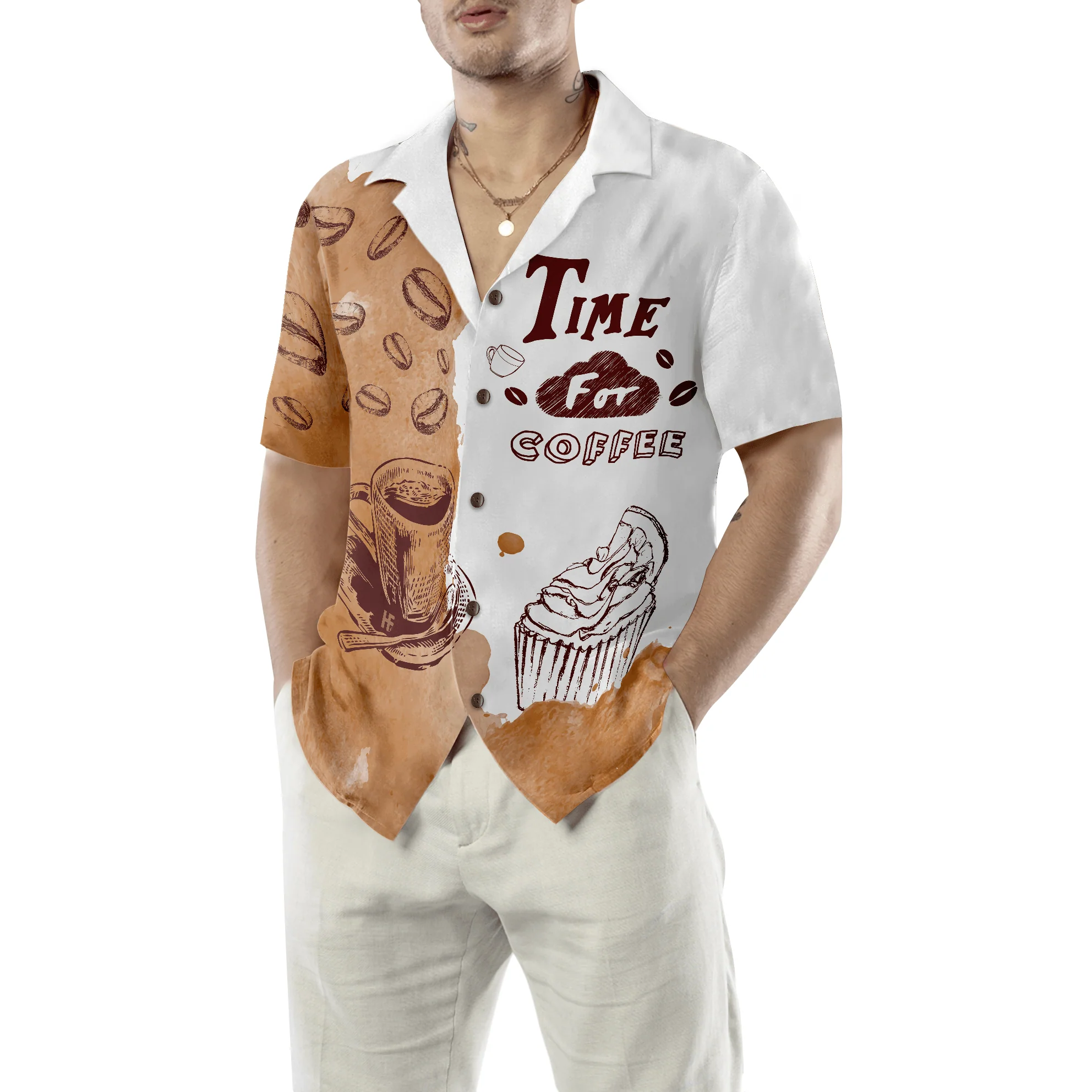 Time For Coffee Hawaiian Shirt, Colorful Summer Aloha Shirt For Men Women, Perfect Gift For Friend, Team, Coffee Lovers - Image 6