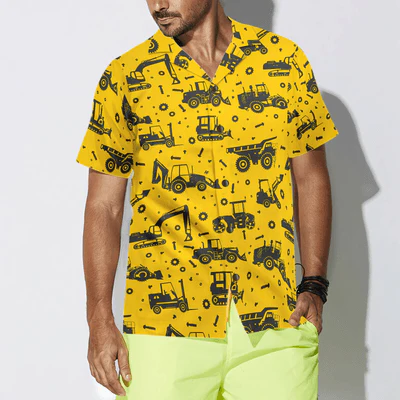 Tractor Hawaiian Shirt, Heavy Tractor Aloha Shirt For Men - Gift For Tractor, Family, Friends - Image 5