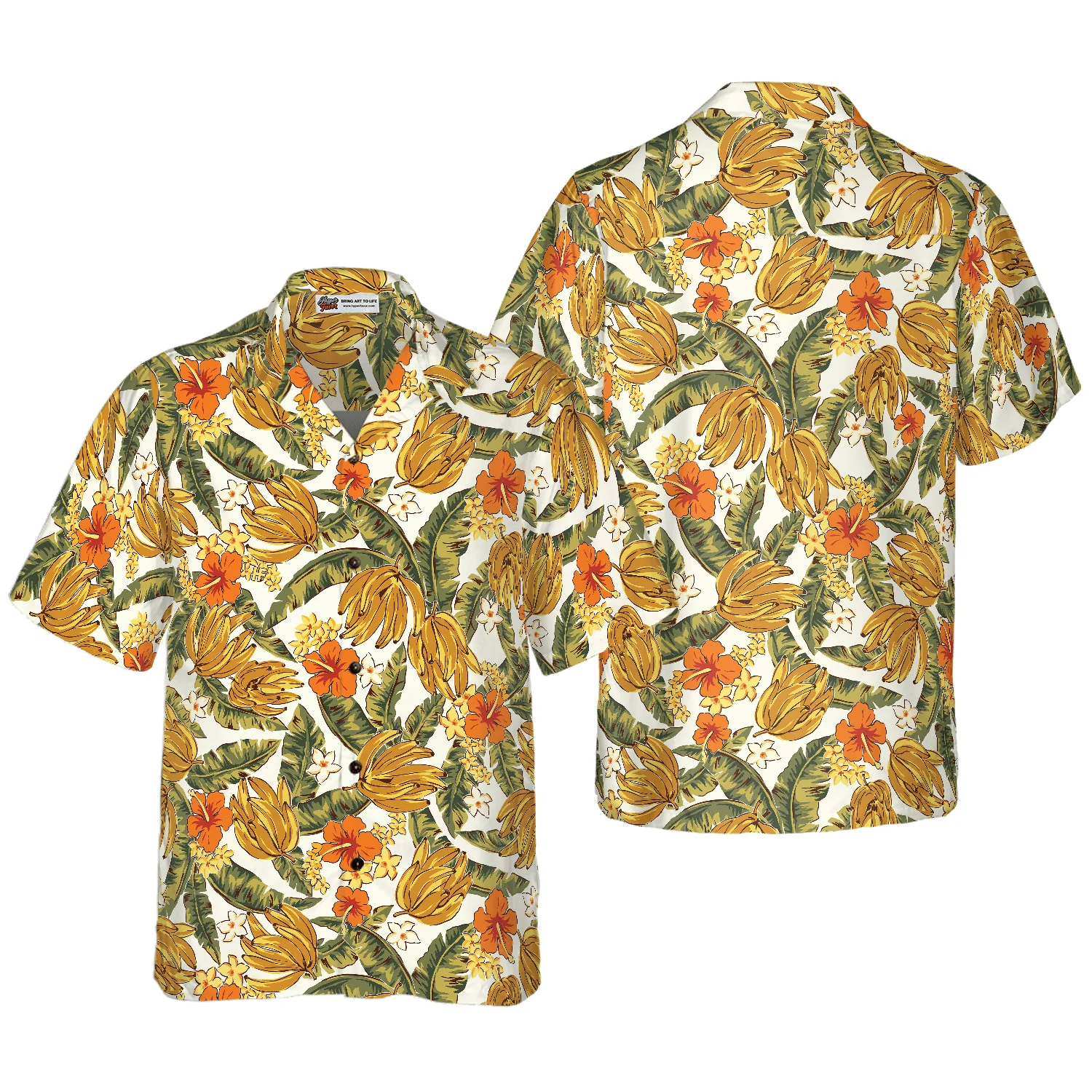 Tropical Banana Plant With Hibiscus Aloha Hawaiian Shirt For Summer, Colorful Shirt For Men Women, Perfect Gift For Friend, Team, Family - Image 2