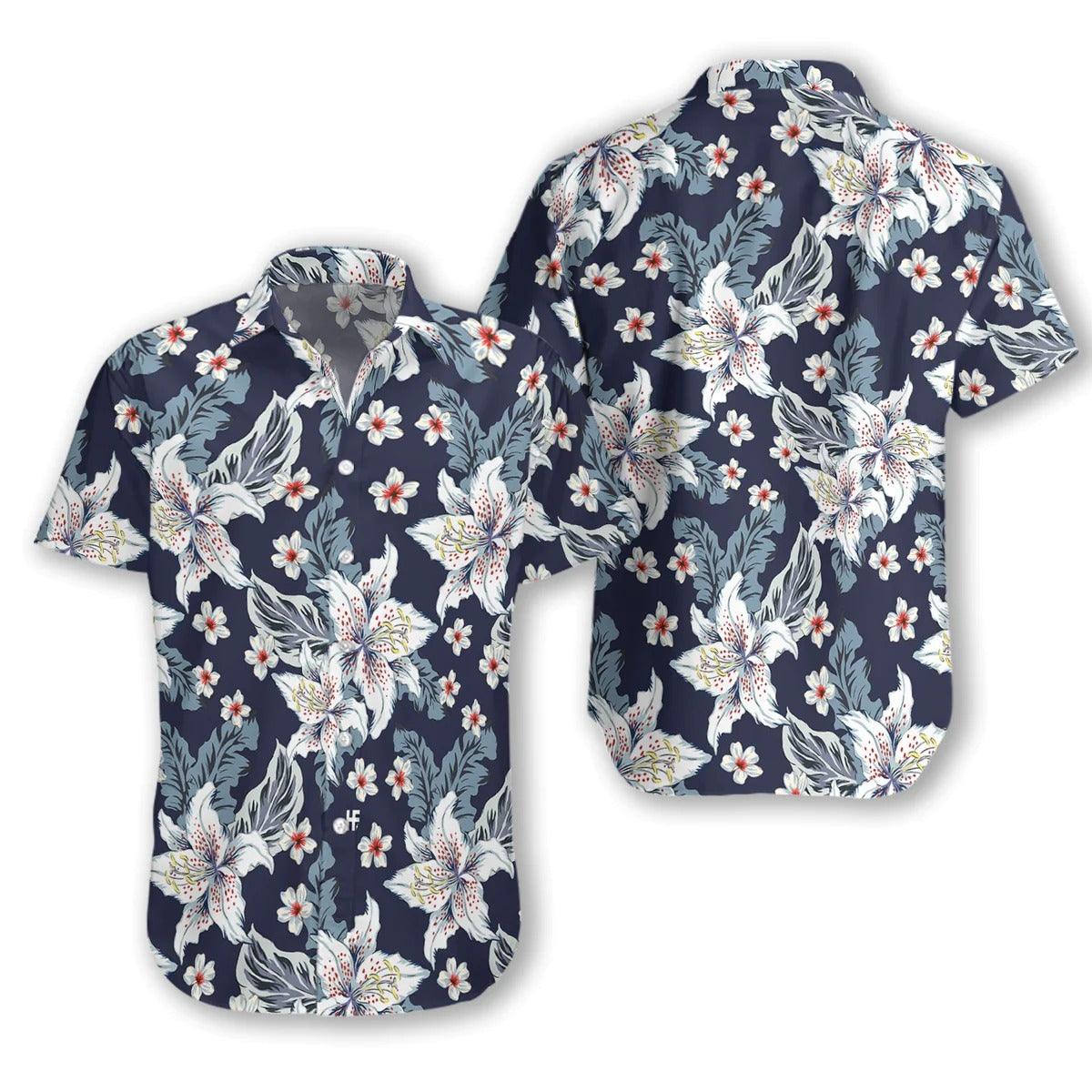 Tropical Flower Hawaiian Shirt, Floral Hawaiian Shirt, Painting Summer Aloha Shirt For Men Women, Perfect Gift For Husband, Wife, Friend, Family