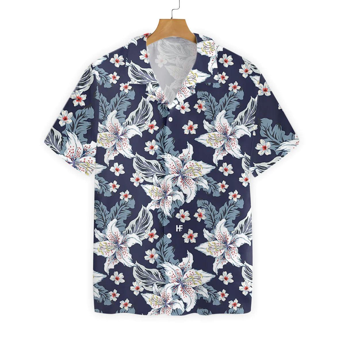 Tropical Flower Hawaiian Shirt, Floral Hawaiian Shirt, Painting Summer Aloha Shirt For Men Women, Perfect Gift For Husband, Wife, Friend, Family - Image 3