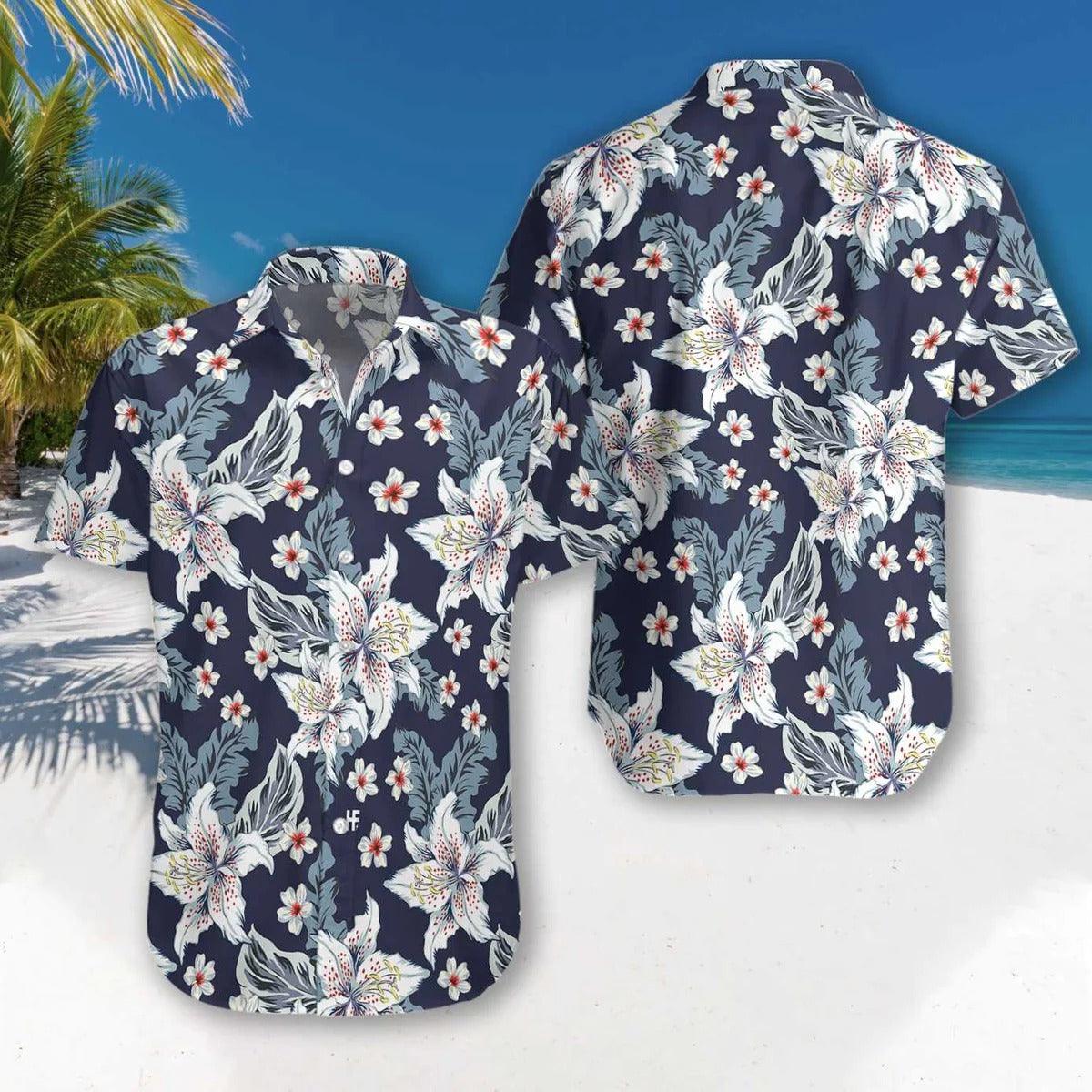 Tropical Flower Hawaiian Shirt, Floral Hawaiian Shirt, Painting Summer Aloha Shirt For Men Women, Perfect Gift For Husband, Wife, Friend, Family - Image 4