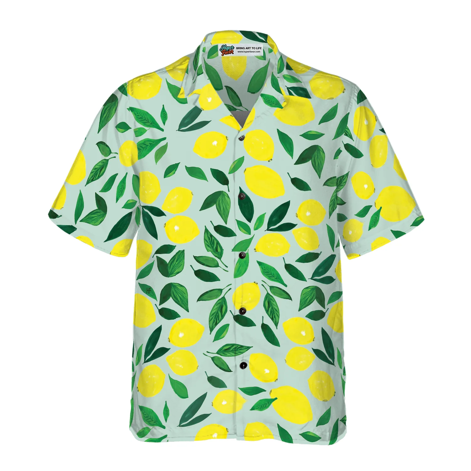 Tropical Lemon & Leaves Aloha Hawaiian Shirt For Summer, Colorful Shirt For Men Women, Perfect Gift For Friend, Team, Family - Image 4