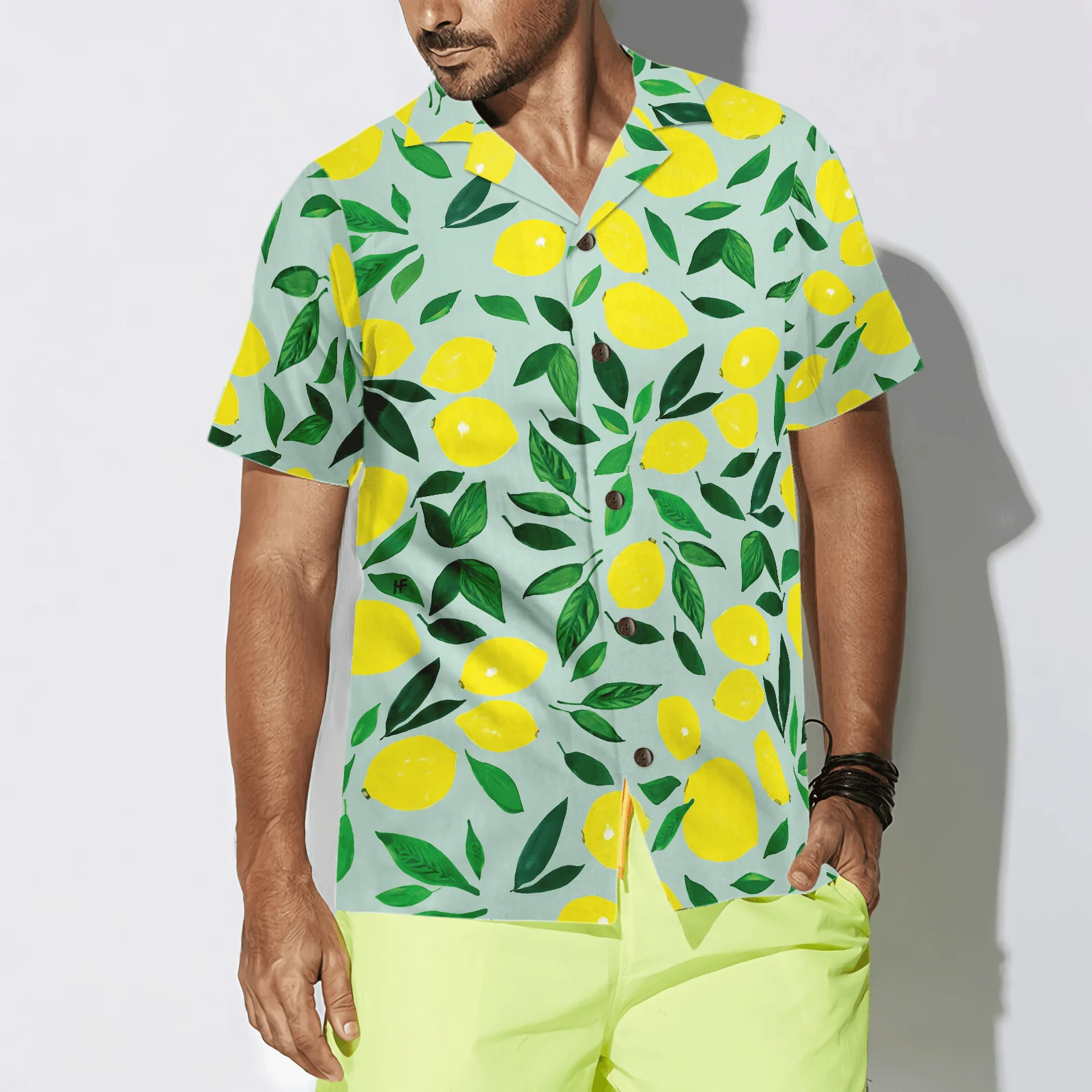 Tropical Lemon & Leaves Aloha Hawaiian Shirt For Summer, Colorful Shirt For Men Women, Perfect Gift For Friend, Team, Family - Image 5