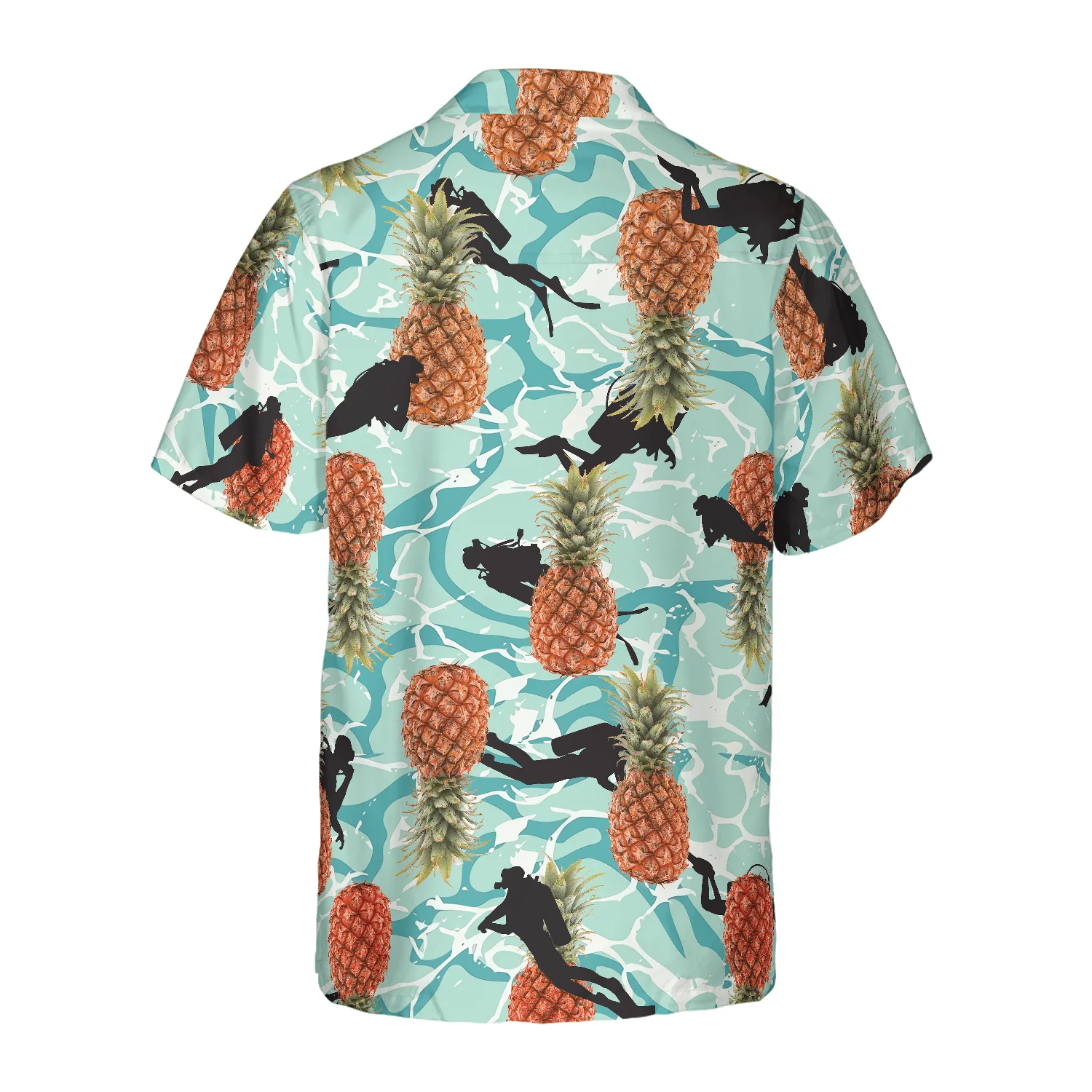 Tropical Pineapple Ocean Scuba Diving Aloha Hawaiian Shirt For Summer, Colorful Shirt For Men Women, Perfect Gift For Friend, Team, Diving Lovers - Image 3
