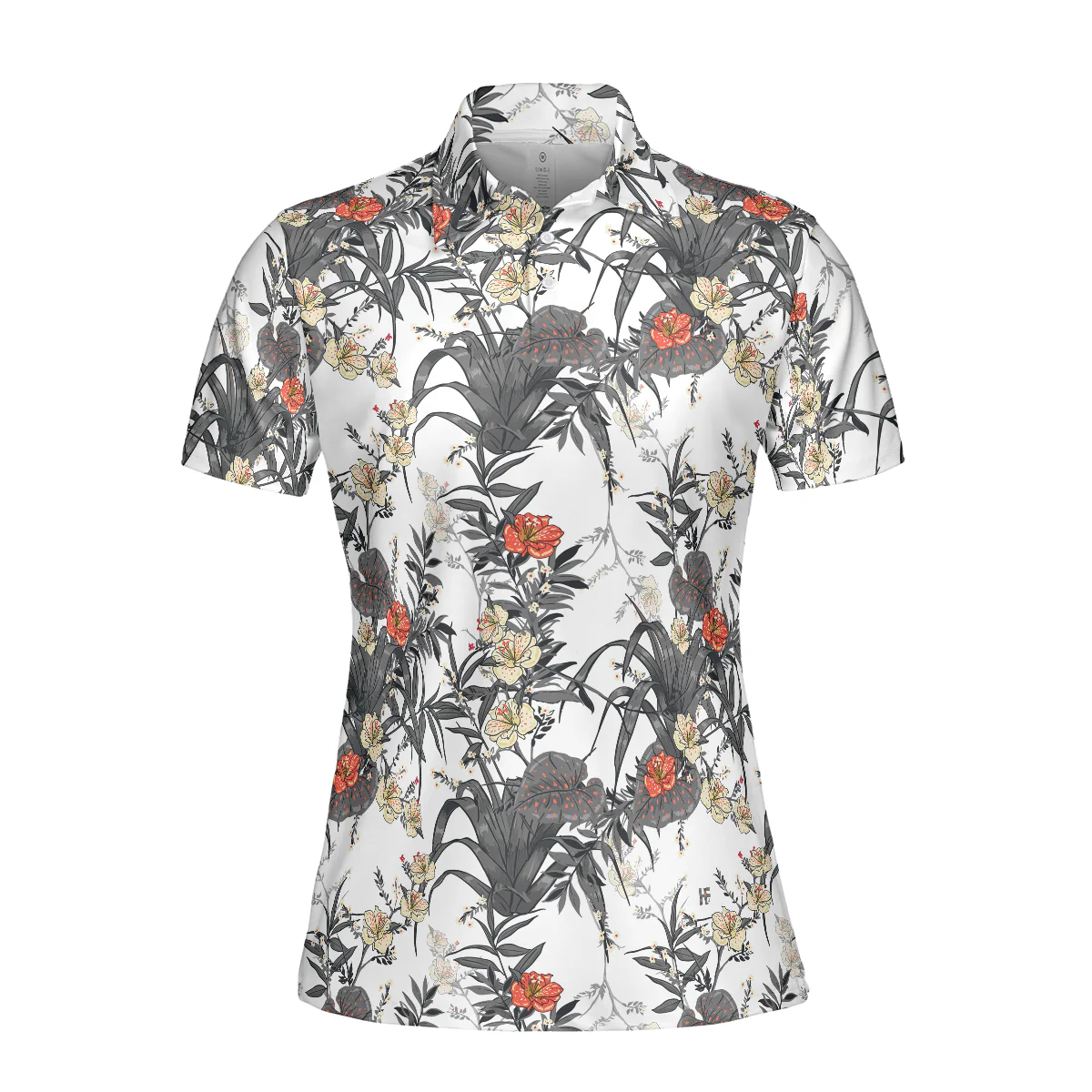 Tropical Women Polo Shirts - Tropical Flowers And Tropical Plants Shirt Women Polo Shirt - Perfect Gift For Women, Summer Lovers - Image 4