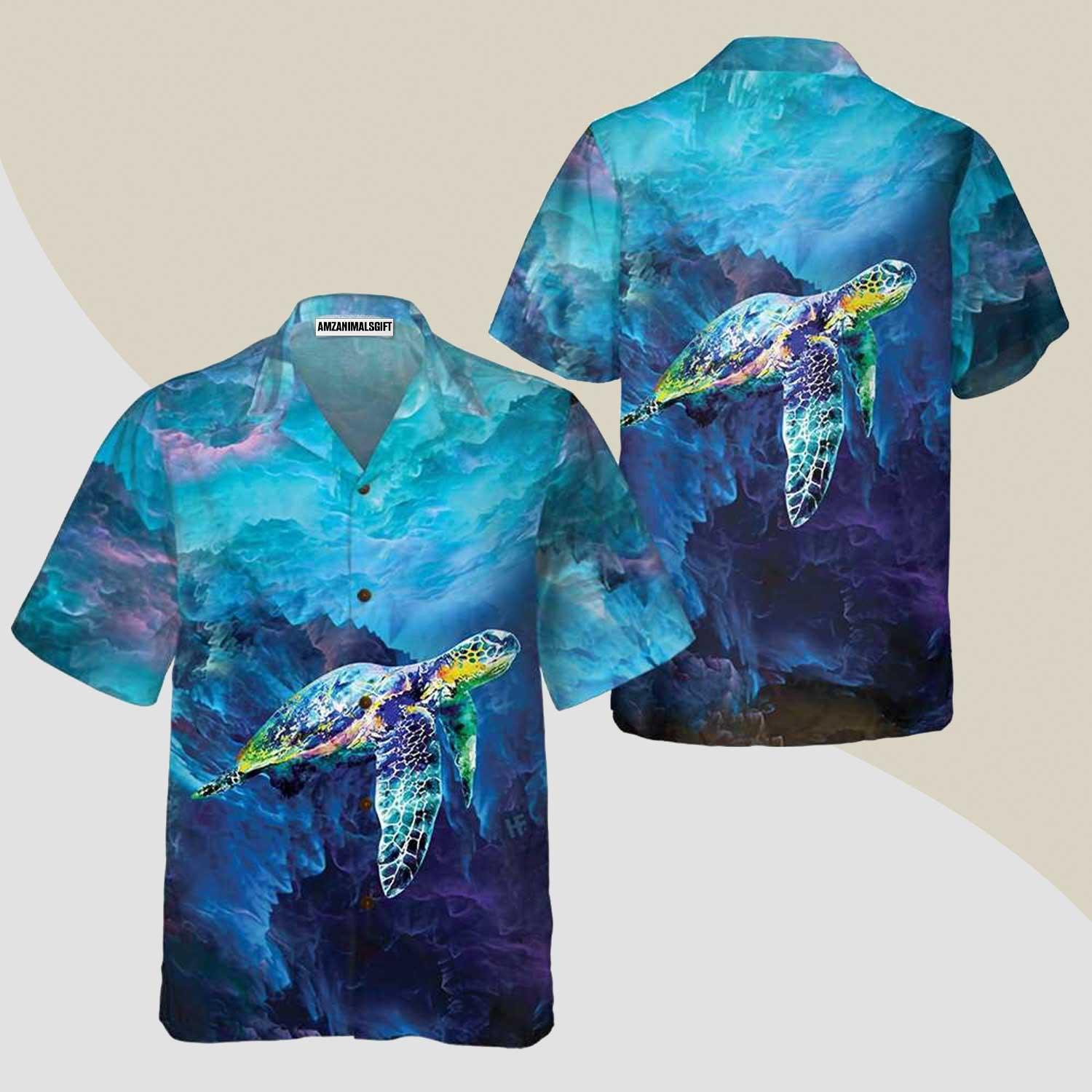 Turtle Flag American Hawaiian Shirt, Turtle Shirt For Men & Women - Perfect Gift For Turtle Lover, Friend, Family