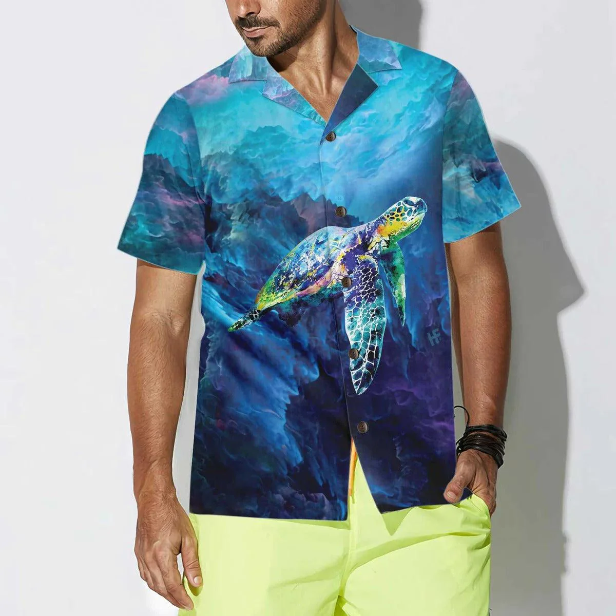 Turtle Flag American Hawaiian Shirt, Turtle Shirt For Men & Women - Perfect Gift For Turtle Lover, Friend, Family - Image 5