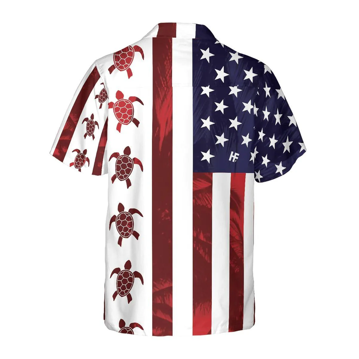 Turtle Flag American Hawaiian Shirt, Turtle Shirt For Men & Women - Perfect Gift For Turtle Lover, Friend, Family - Image 5
