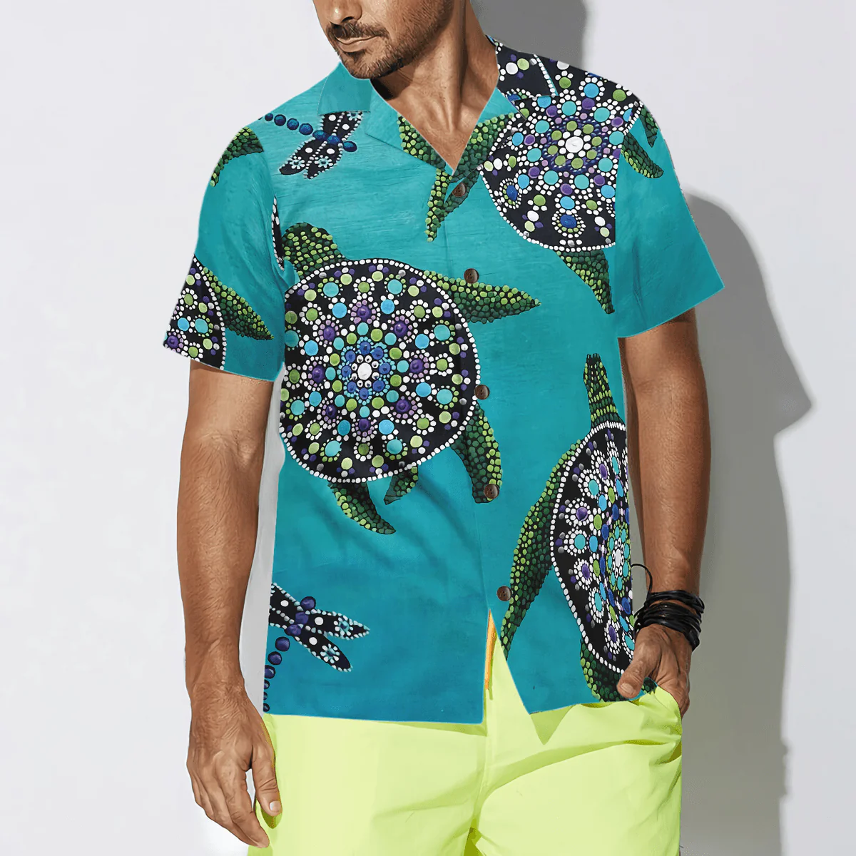 Turtle Hawaiian Shirt, Rock Turtle Aloha Shirt For Men - Perfect Gift For Husband, Boyfriend, Friend, Family - Image 5