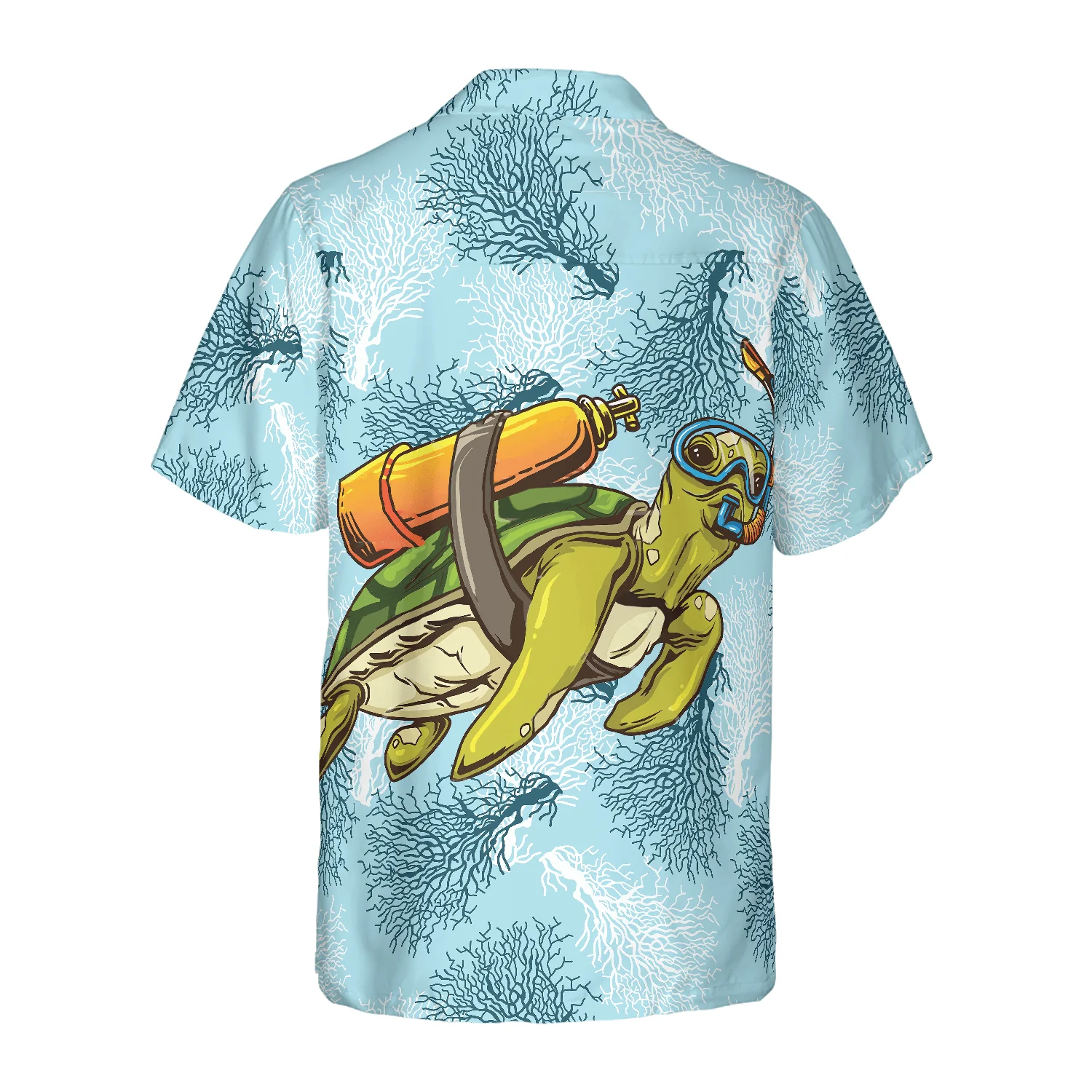 Turtle Scuba Diving Hawaiian Shirt, Colorful Summer Aloha Shirt For Men Women, Gift For Friend, Team, Family, Diving Lovers, Turtle Lovers - Image 3