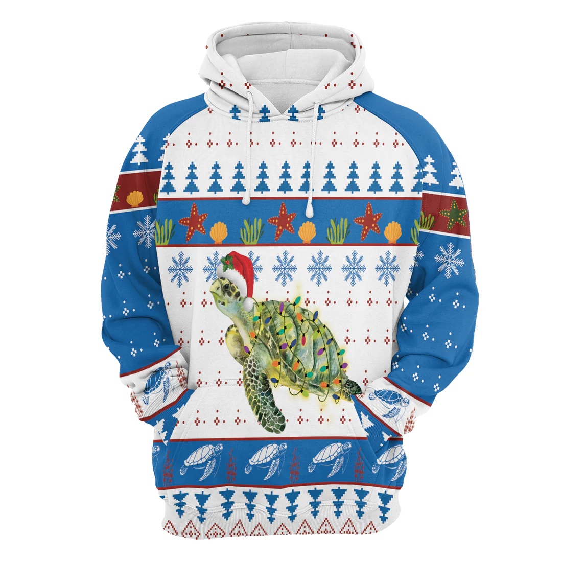 Turtle Wine Premium Christmas Hoodie, Sea Turtle Christmas Unisex Hoodie For Men & Women - Perfect Gift For Christmas, Turtle Lover - Image 4